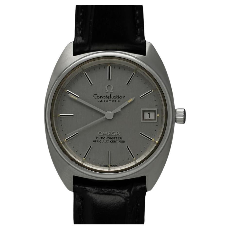 1973 Reloj Omega Constellation "C" Cronómetro Vintage para caballero Calendario Fecha - SS en venta