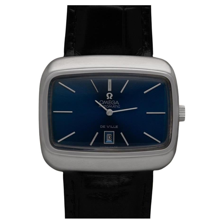 1973 Omega De Ville Mens Retro Dress TV Watch, Automatic - Stainless Steel