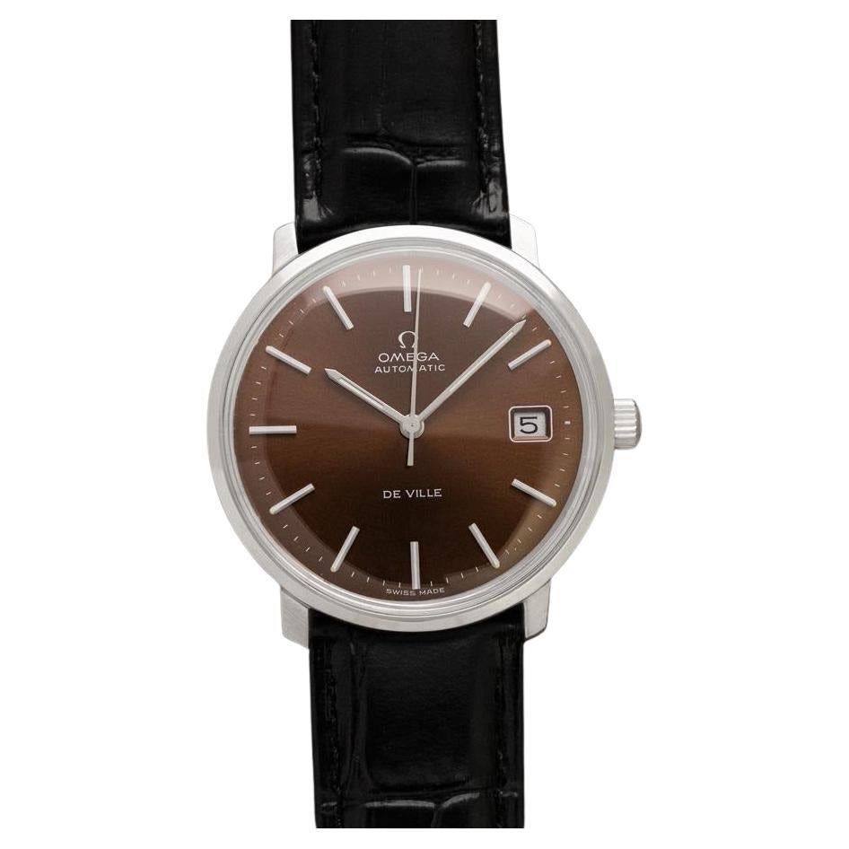 1973 Omega De Ville Vintage Reloj Automático de Caballero con Esfera Bronce Chocolate - SS en venta