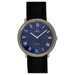 1973 Omega De Ville Vintage Mens Handwound Watch with Embossed Dial - SS