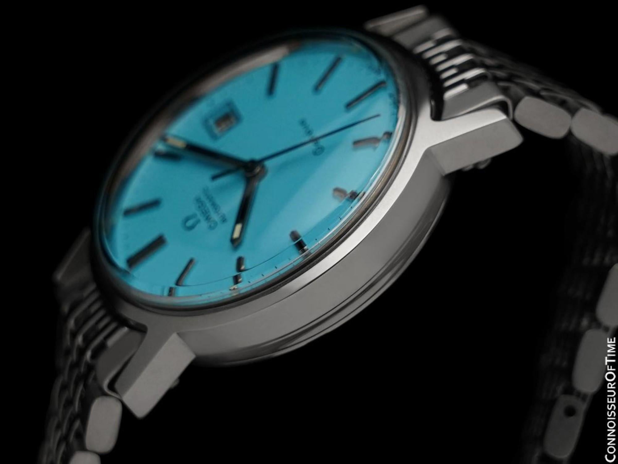 1973 Reloj automático Omega Geneve Vintage para caballero con fecha de ajuste rápido - SS en venta 1
