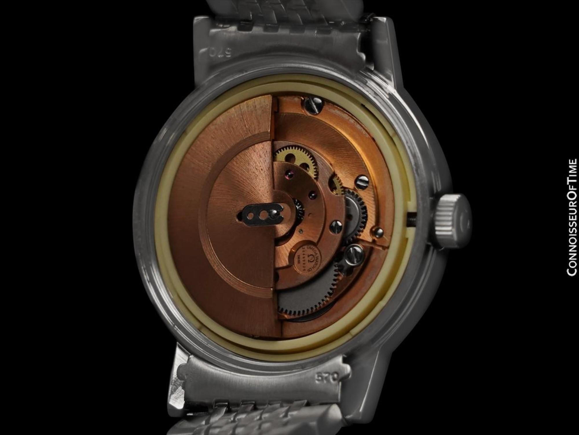 1973 Reloj automático Omega Geneve Vintage para caballero con fecha de ajuste rápido - SS en venta 3