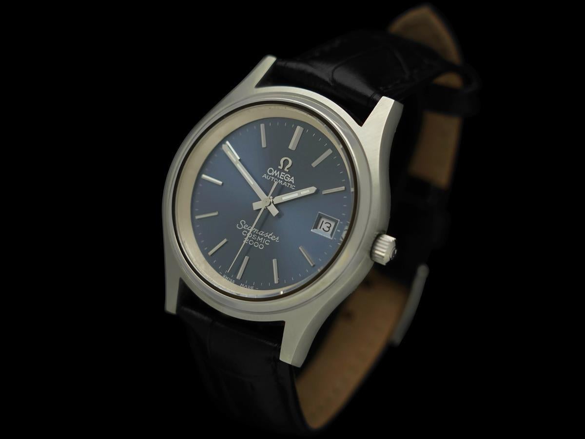 1973 Omega Seamaster Cosmic 2000 Vintage Retro Herren-Tauchuhr - Edelstahl im Zustand „Gut“ im Angebot in Suwanee, GA