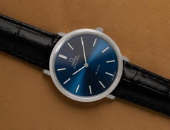 1973 Omega Vintage De Ville Mens Full Size Automatic Watch with Royal Blue Dial