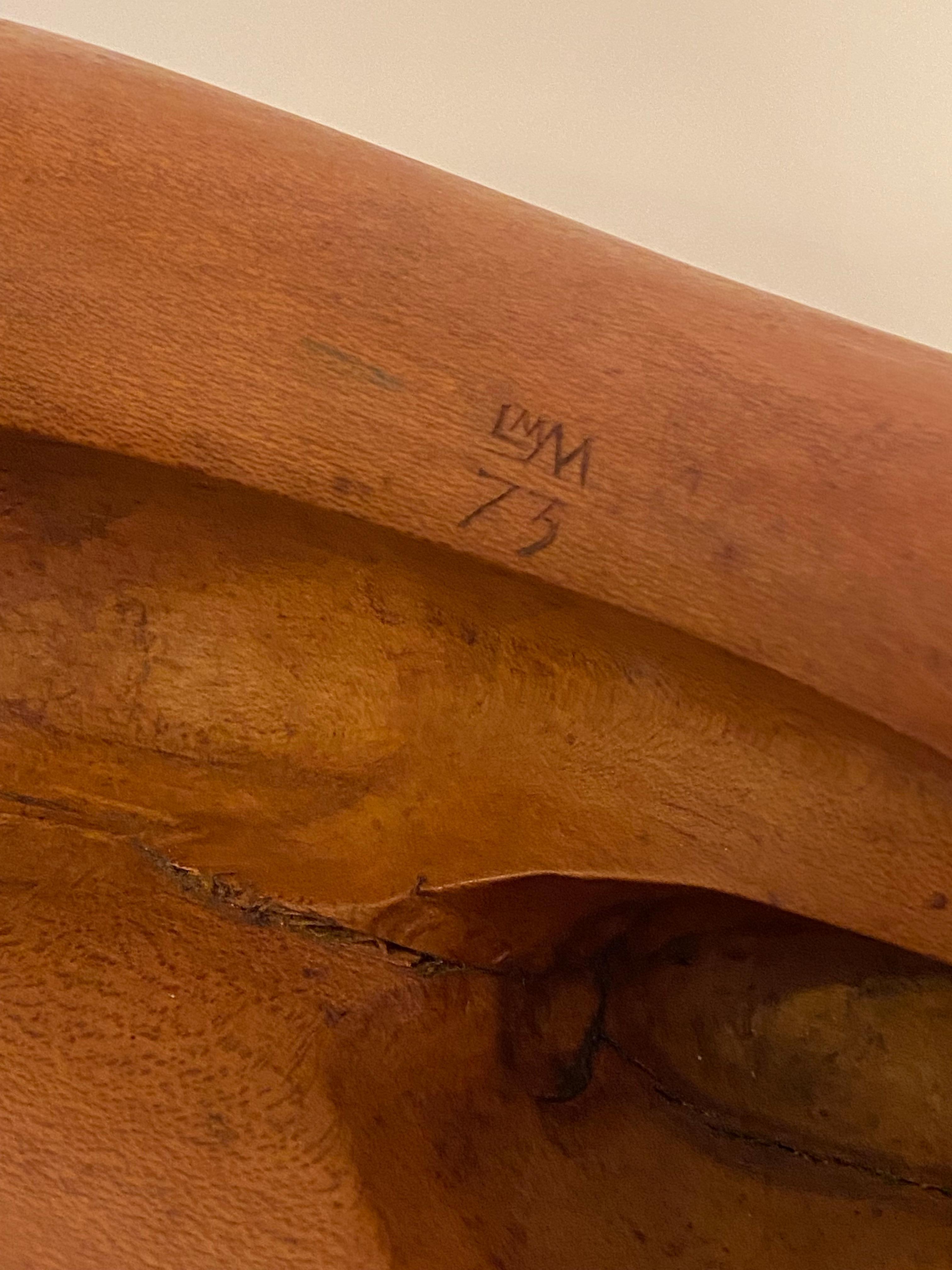 1973 Escultura orgánica abstracta de madera, obra de Barbara Hepworth en venta 3