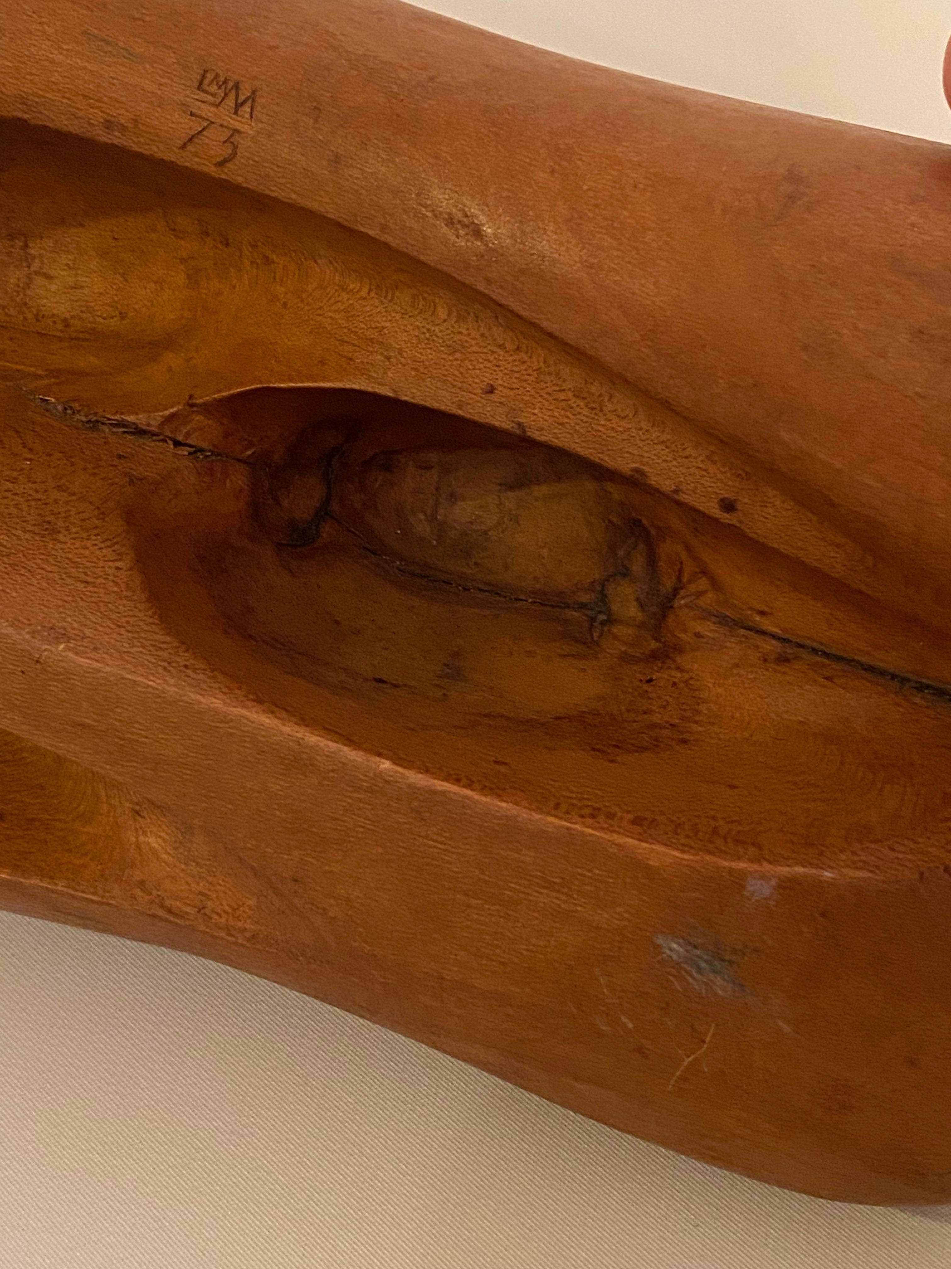 1973 Escultura orgánica abstracta de madera, obra de Barbara Hepworth en venta 5