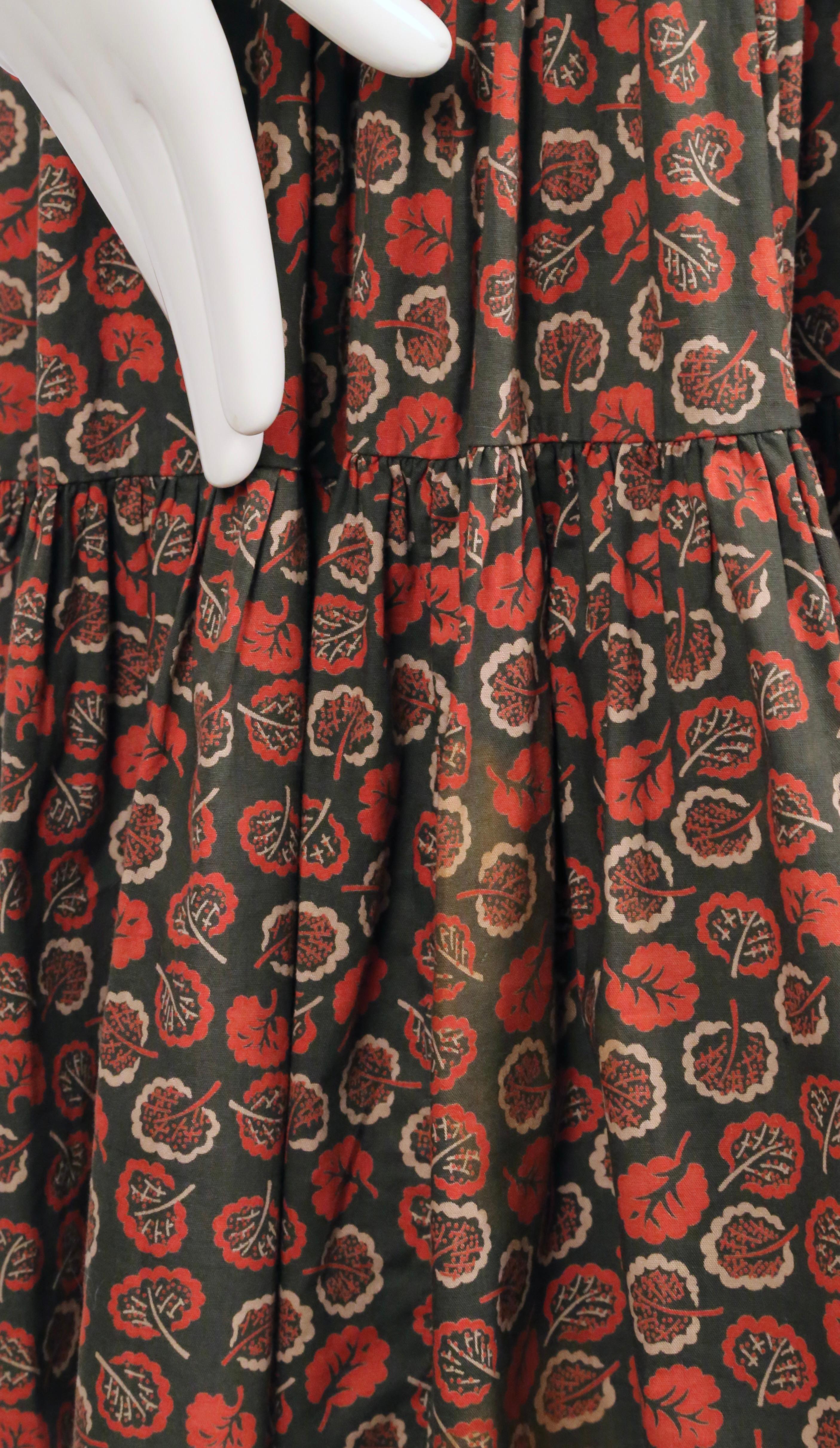 1973 OSSIE CLARK dress with CELIA BIRTWELL print For Sale 8