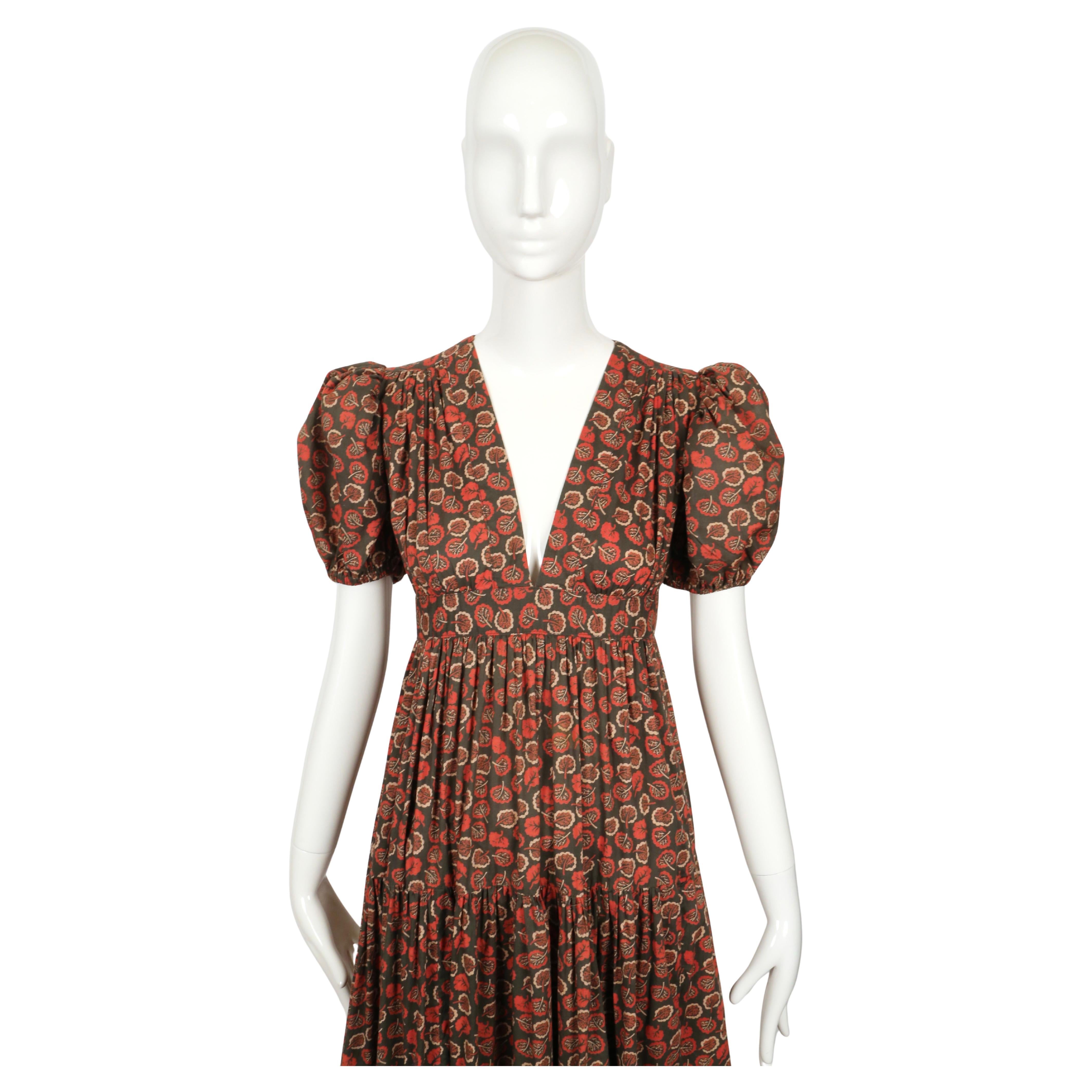 1973 OSSIE CLARK dress with CELIA BIRTWELL print In Good Condition For Sale In San Fransisco, CA