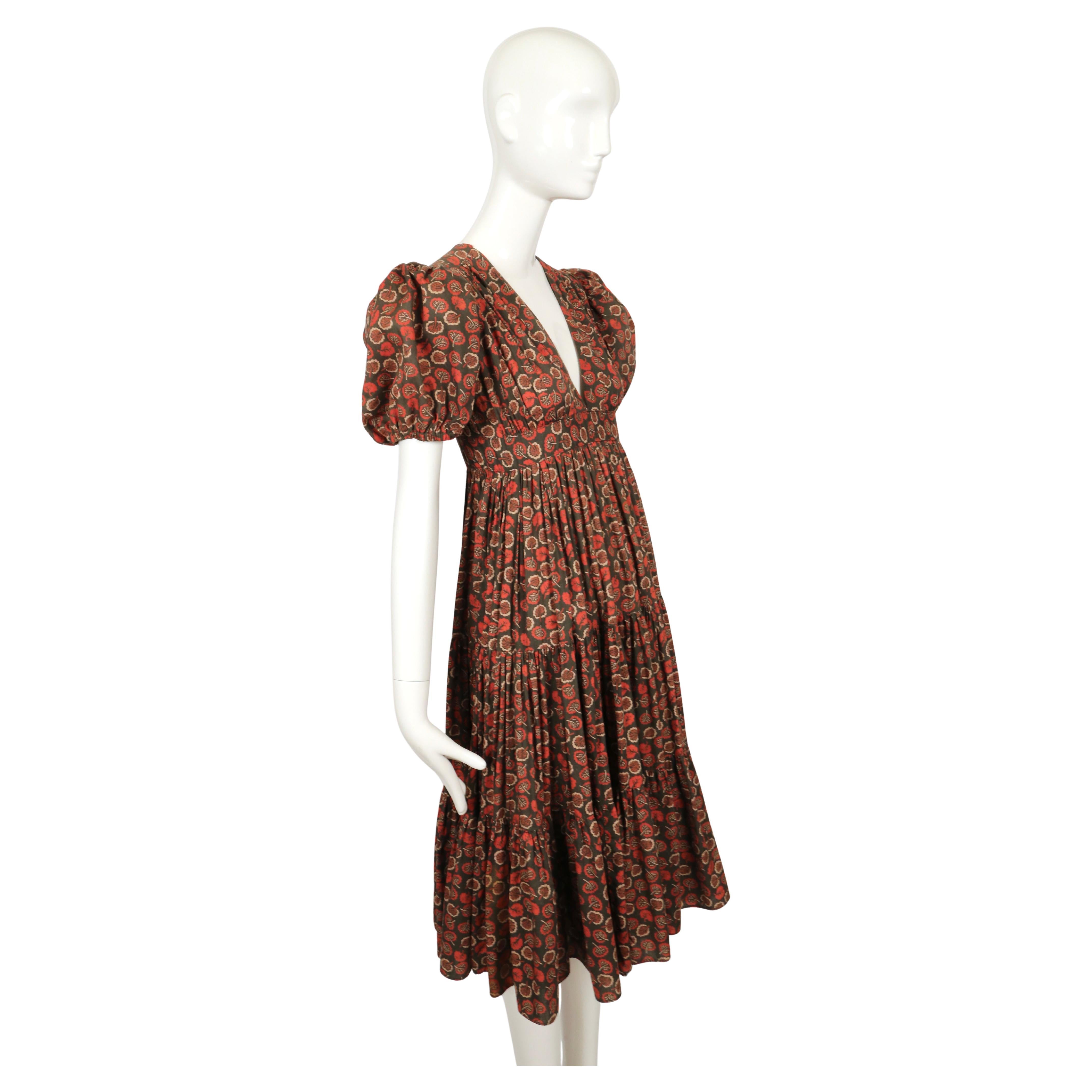 1973 OSSIE CLARK dress with CELIA BIRTWELL print For Sale 1