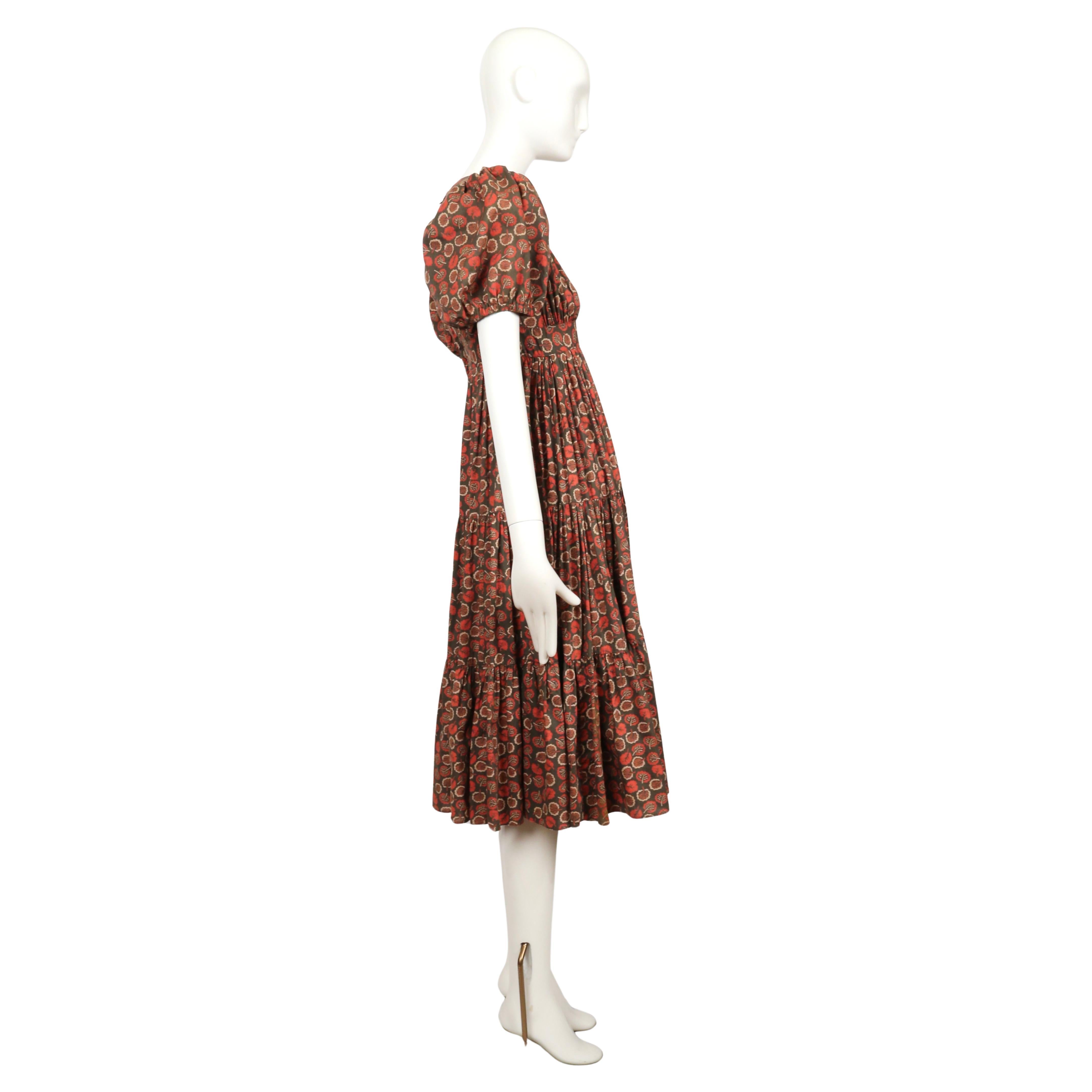 1973 OSSIE CLARK dress with CELIA BIRTWELL print For Sale 2