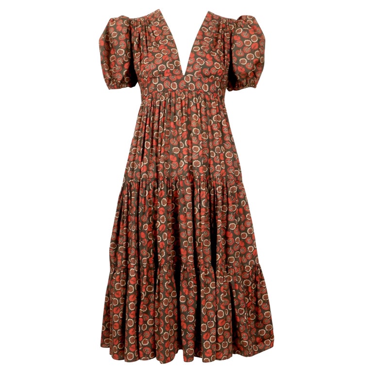 1973 OSSIE CLARK dress with CELIA BIRTWELL print For Sale at 1stDibs