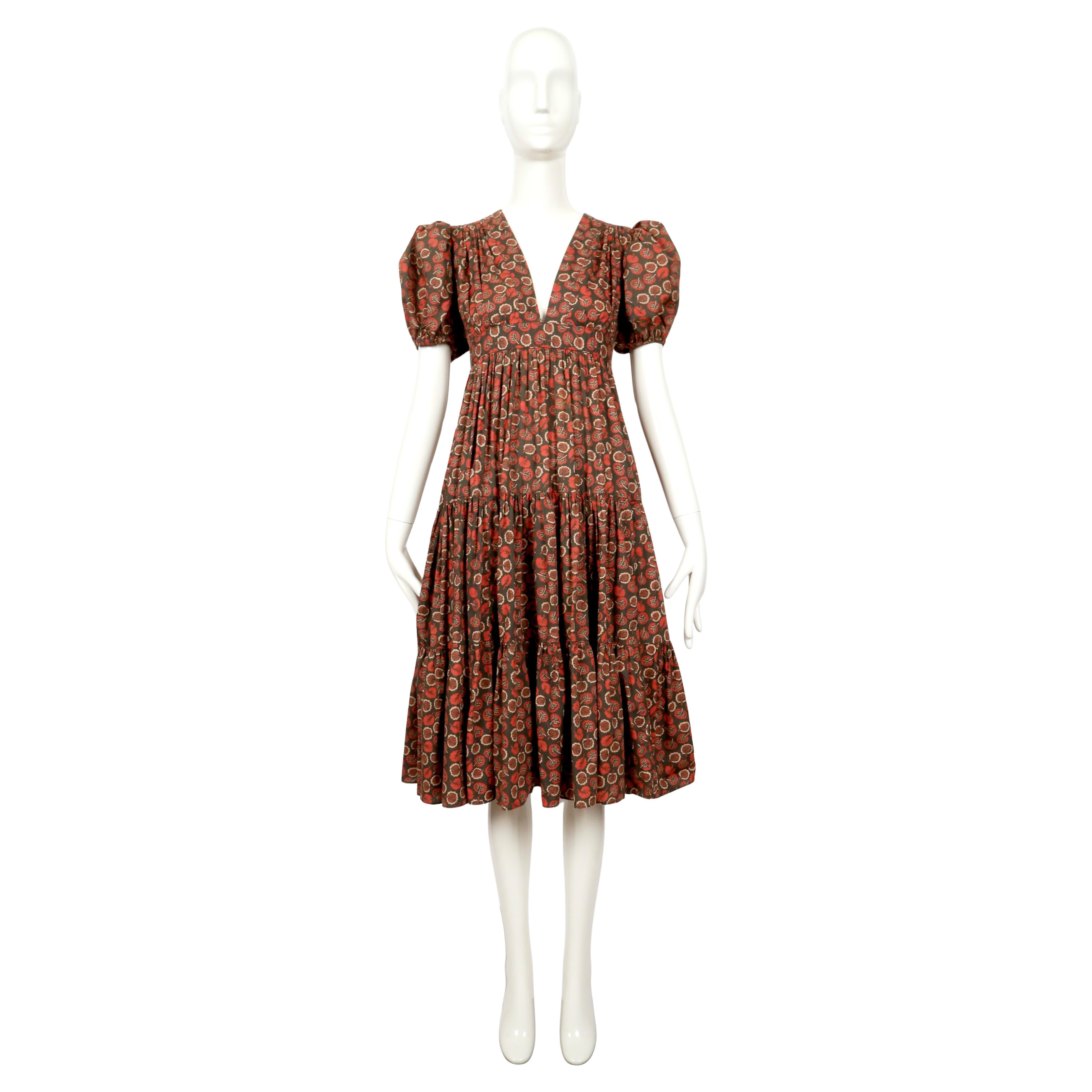 1973 OSSIE CLARK dress with CELIA BIRTWELL print For Sale