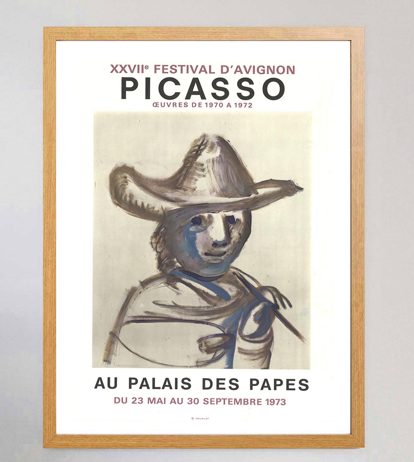 1973 Pablo Picasso – Festival D'Avignon, Original-Vintage-Poster (Französisch) im Angebot