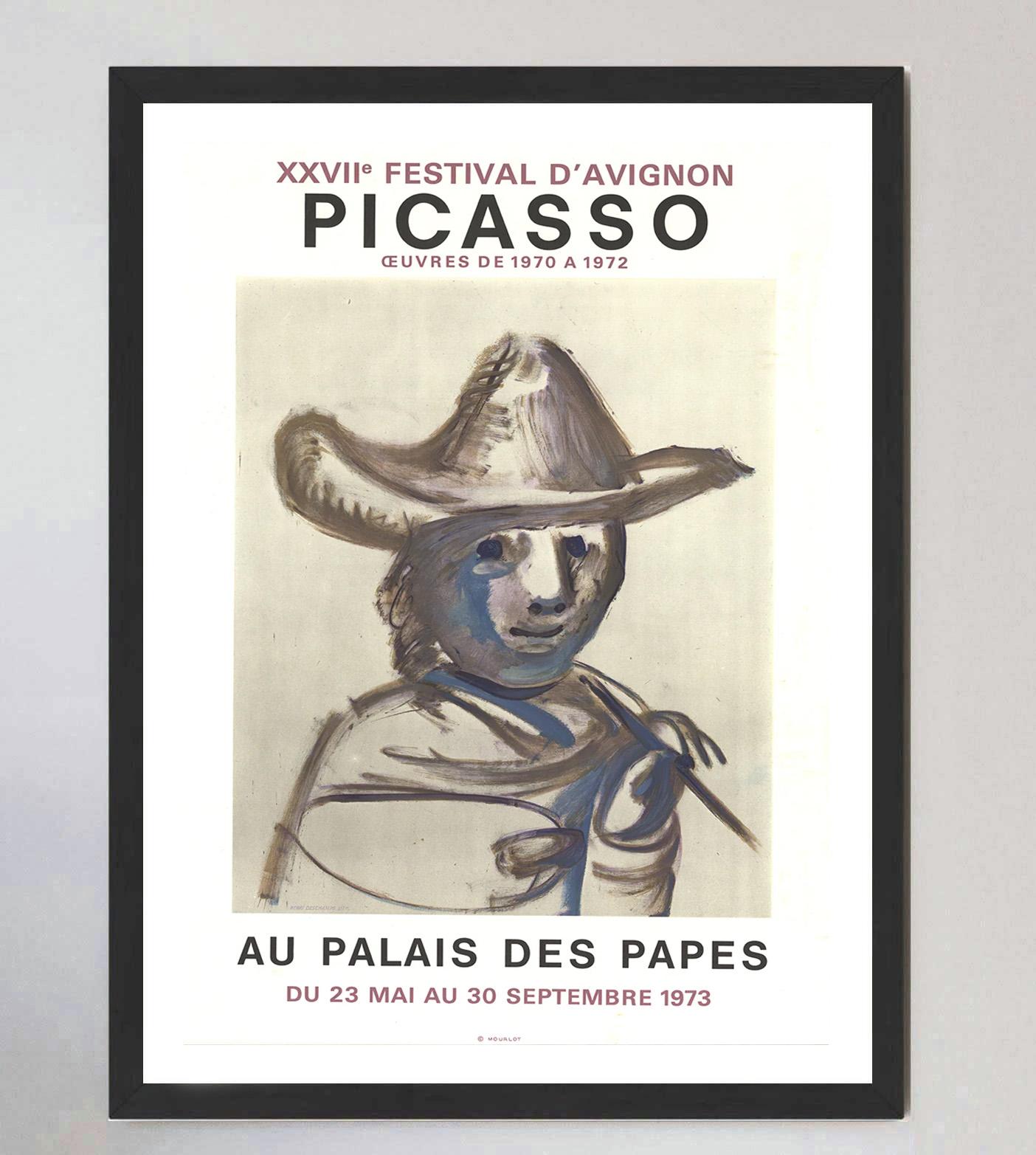 1973 Pablo Picasso – Festival D'Avignon, Original-Vintage-Poster (Ende des 20. Jahrhunderts) im Angebot