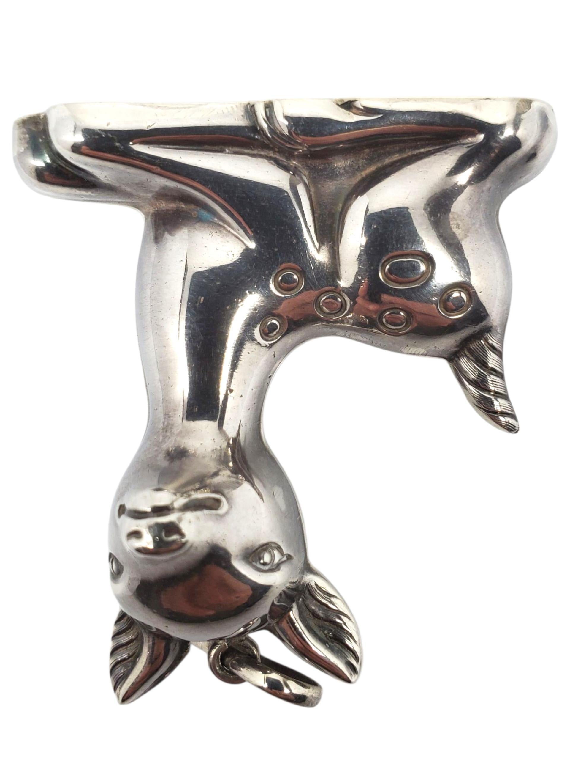 1973 R. M. Trush Ciondolo in argento sterling con cervo #22468 In condizioni buone in vendita a Washington Depot, CT
