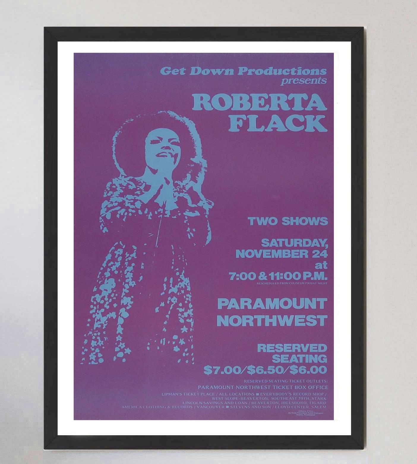 Americano 1973 Roberta Flack - Portland Poster originale d'epoca in vendita