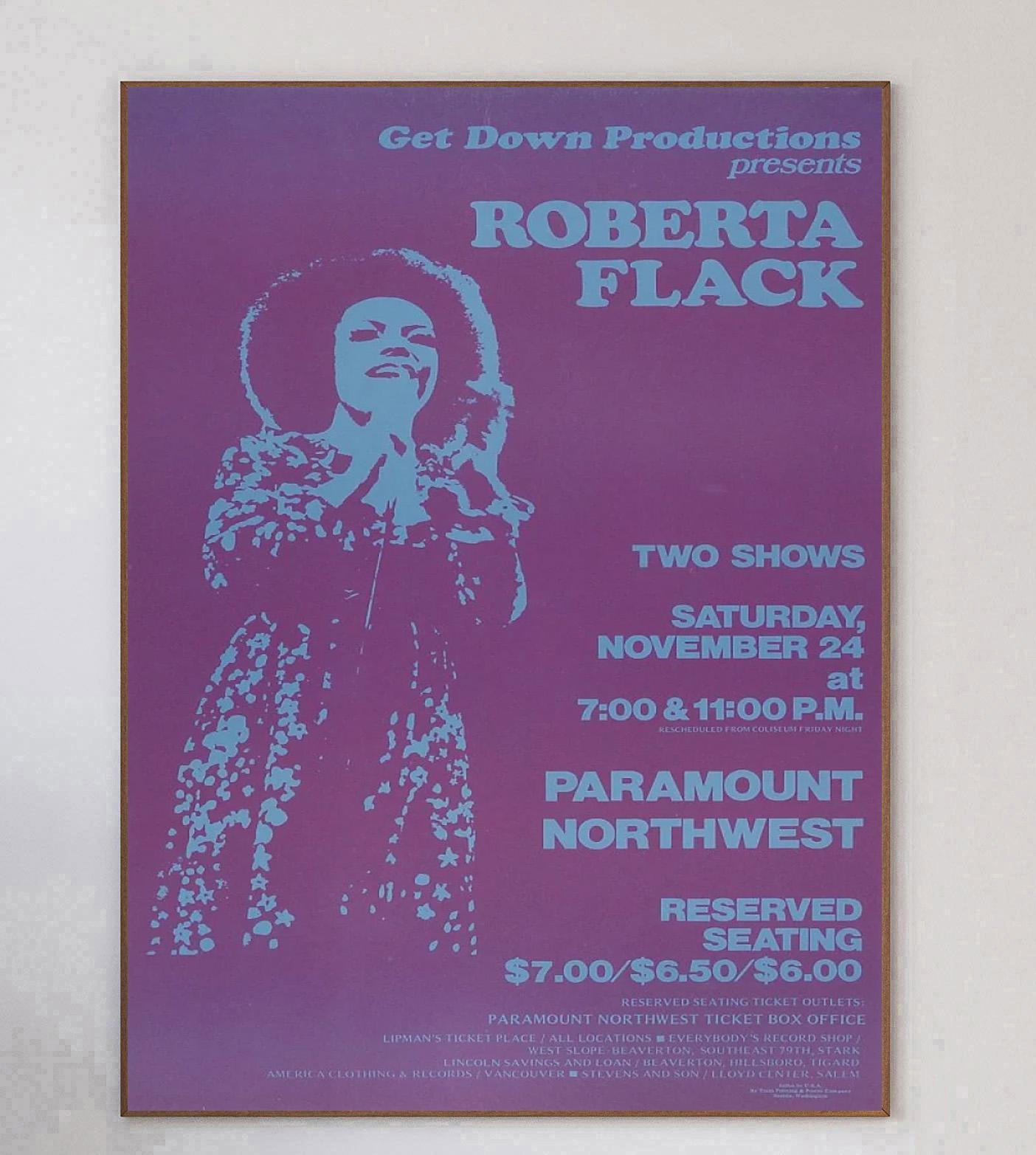 1973 Roberta Flack - Portland Poster originale d'epoca In condizioni buone in vendita a Winchester, GB