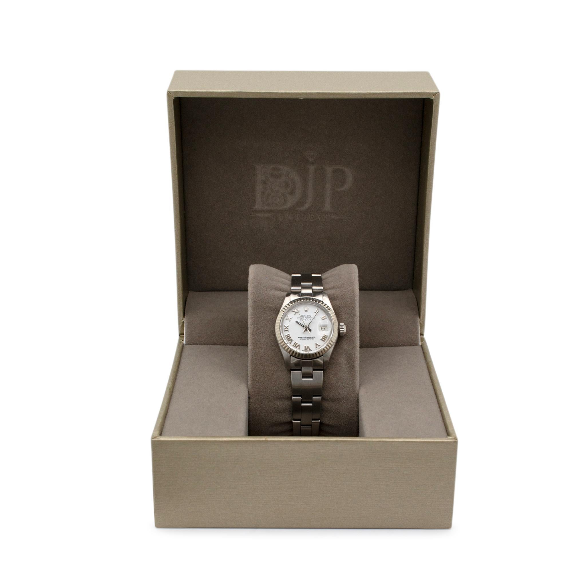 1973 Rolex Damen Datejust 26MM 6917 Weißes römisches Zifferblatt Edelstahl-Uhr 4