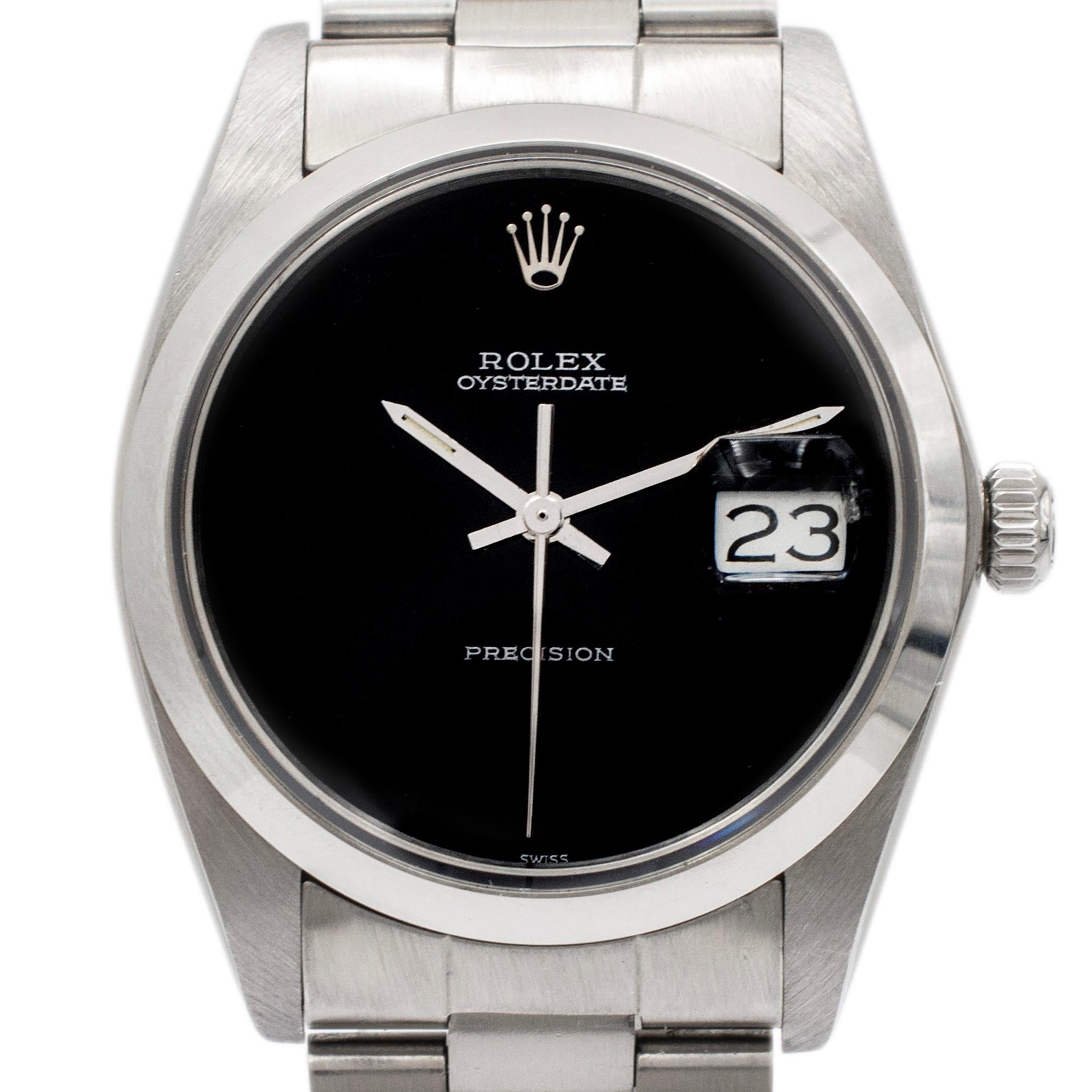 Marque : Rolex

Genre : Unisexe

Type de métal : Acier inoxydable

Diamètre : 34,00 mm

Poids : 78,60 grammes

Montre ROLEX Swiss made en acier inoxydable. La marque (ou poinçon) 