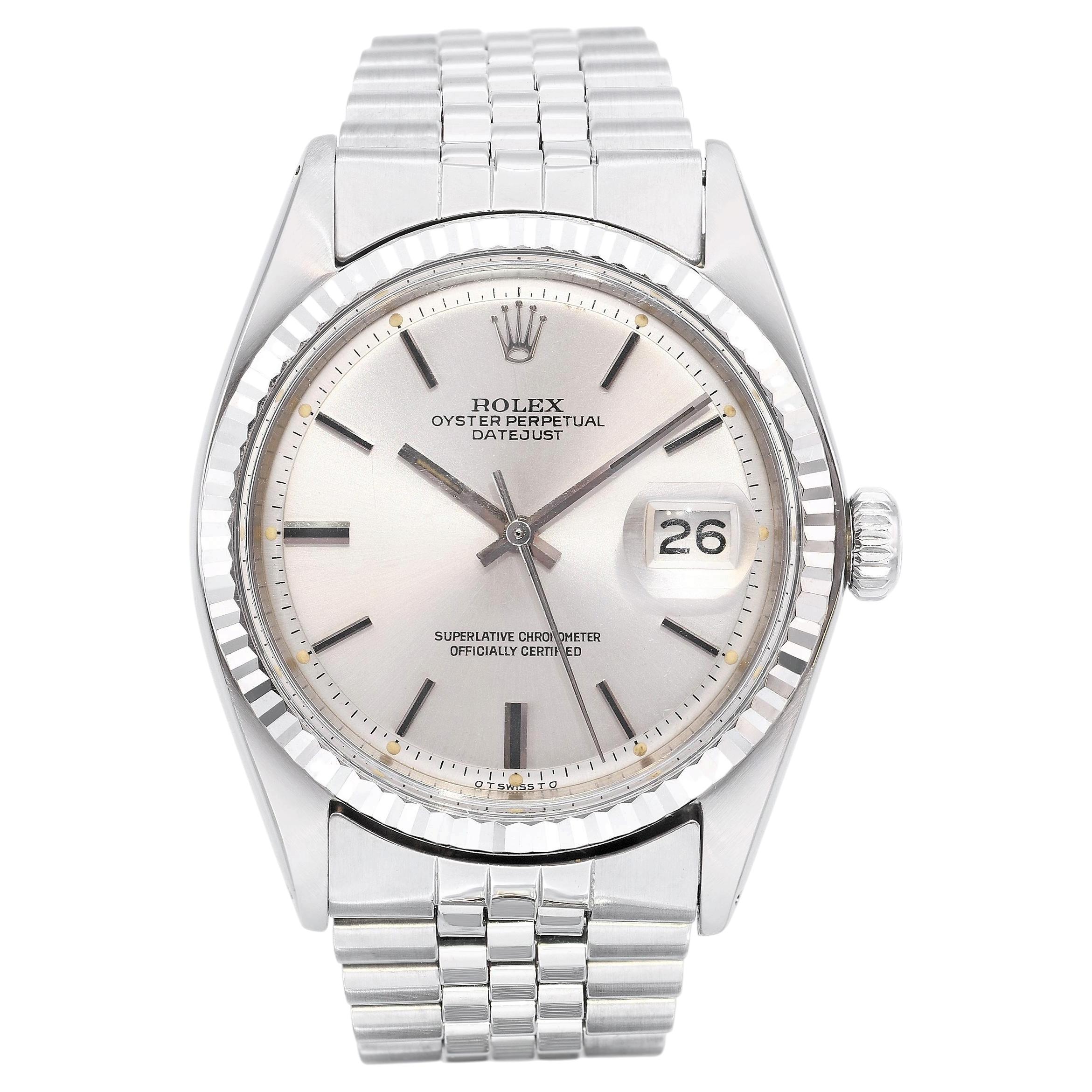 Reloj de hombre Rolex Oyster Perpetual Datejust de acero inoxidable, automático, de 1973, modelo 1601