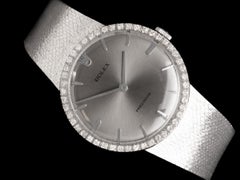 1973 ROLEX PRECISION Montre vintage pour homme en acier inoxydable et diamants - Mint