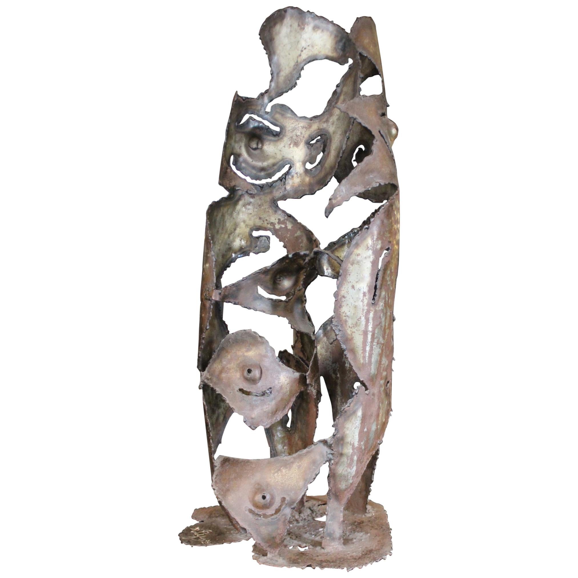 1973 "Romolo Gling" Abstract Sculpture in Metal