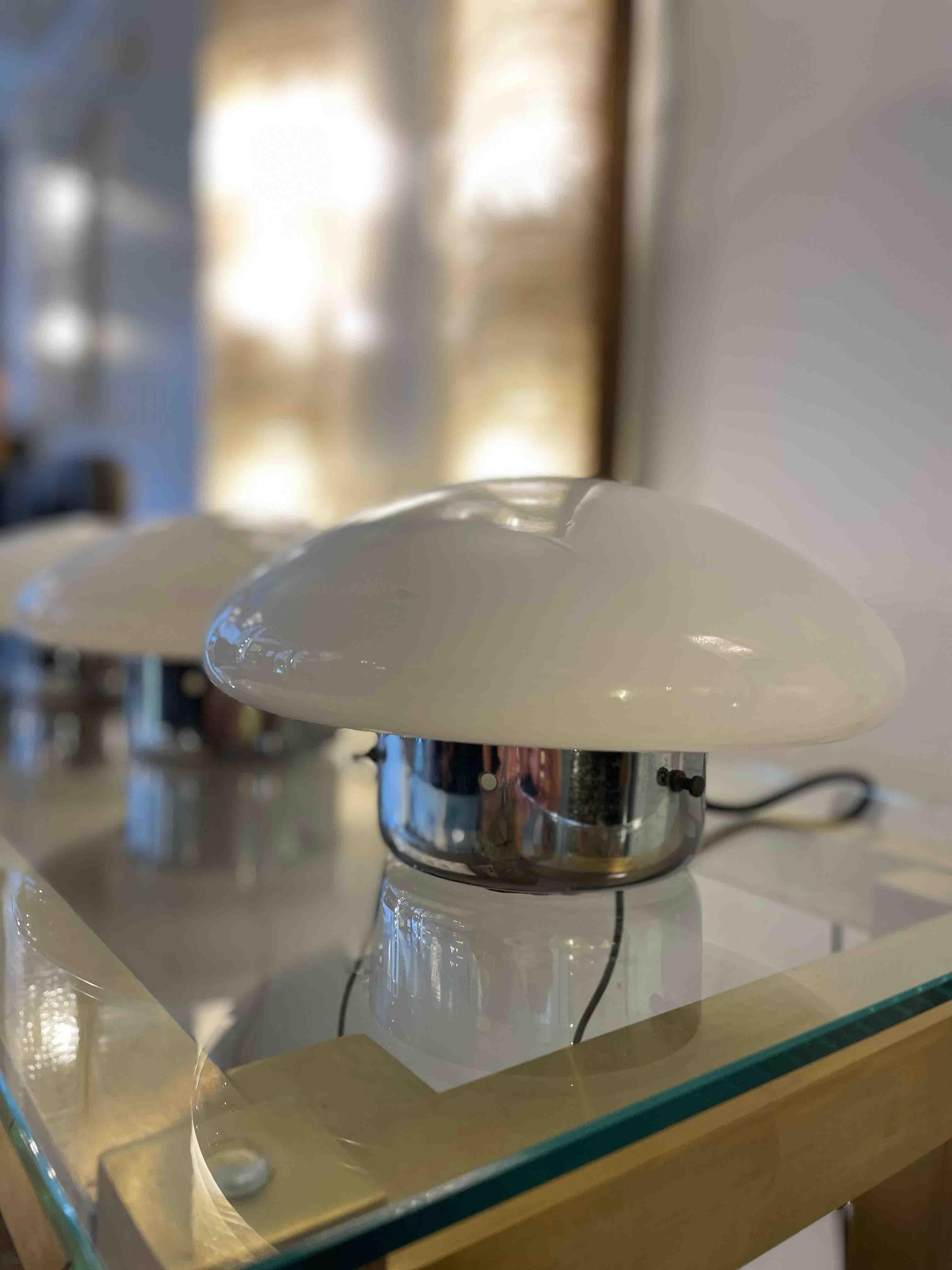 1973 Sergio Mazza and Giuliana Gramigna Table Lamps, Diameter 25 x H 16cm 5