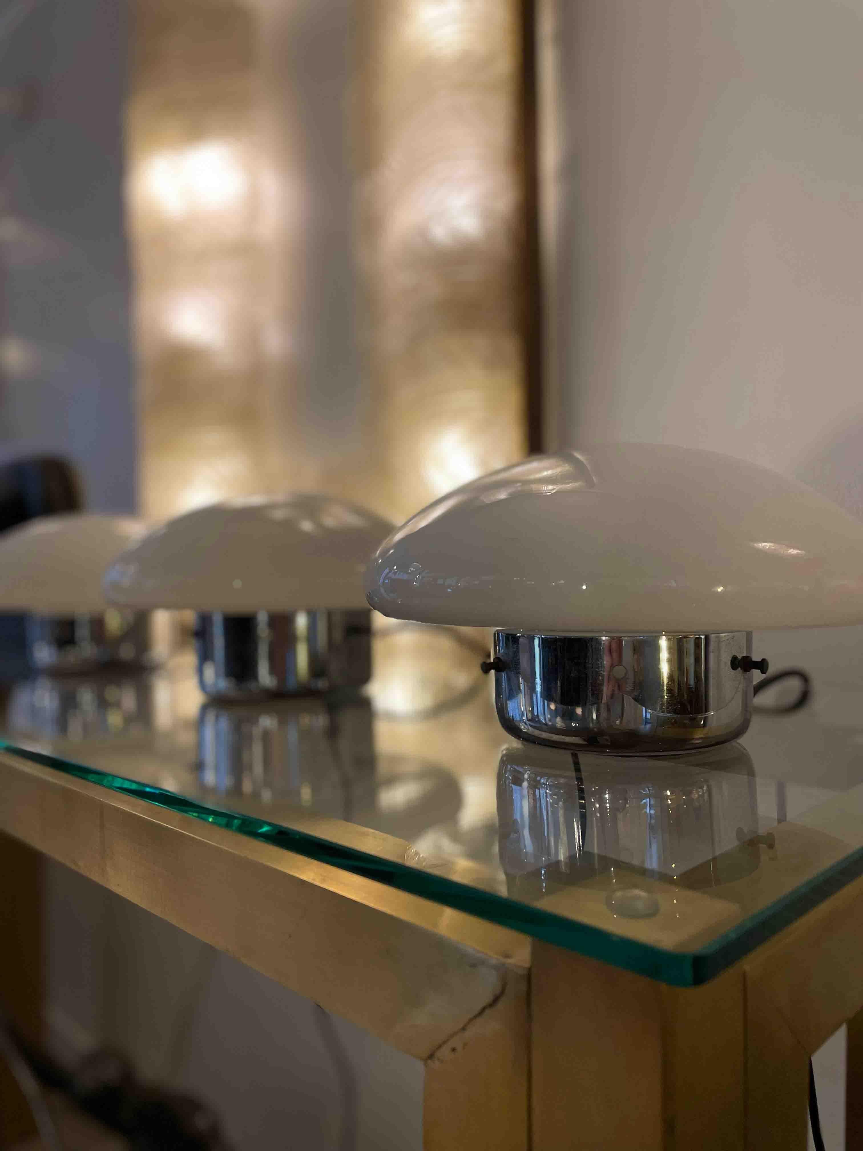 1973 Sergio Mazza and Giuliana Gramigna Table Lamps, Diameter 25 x H 16cm 7
