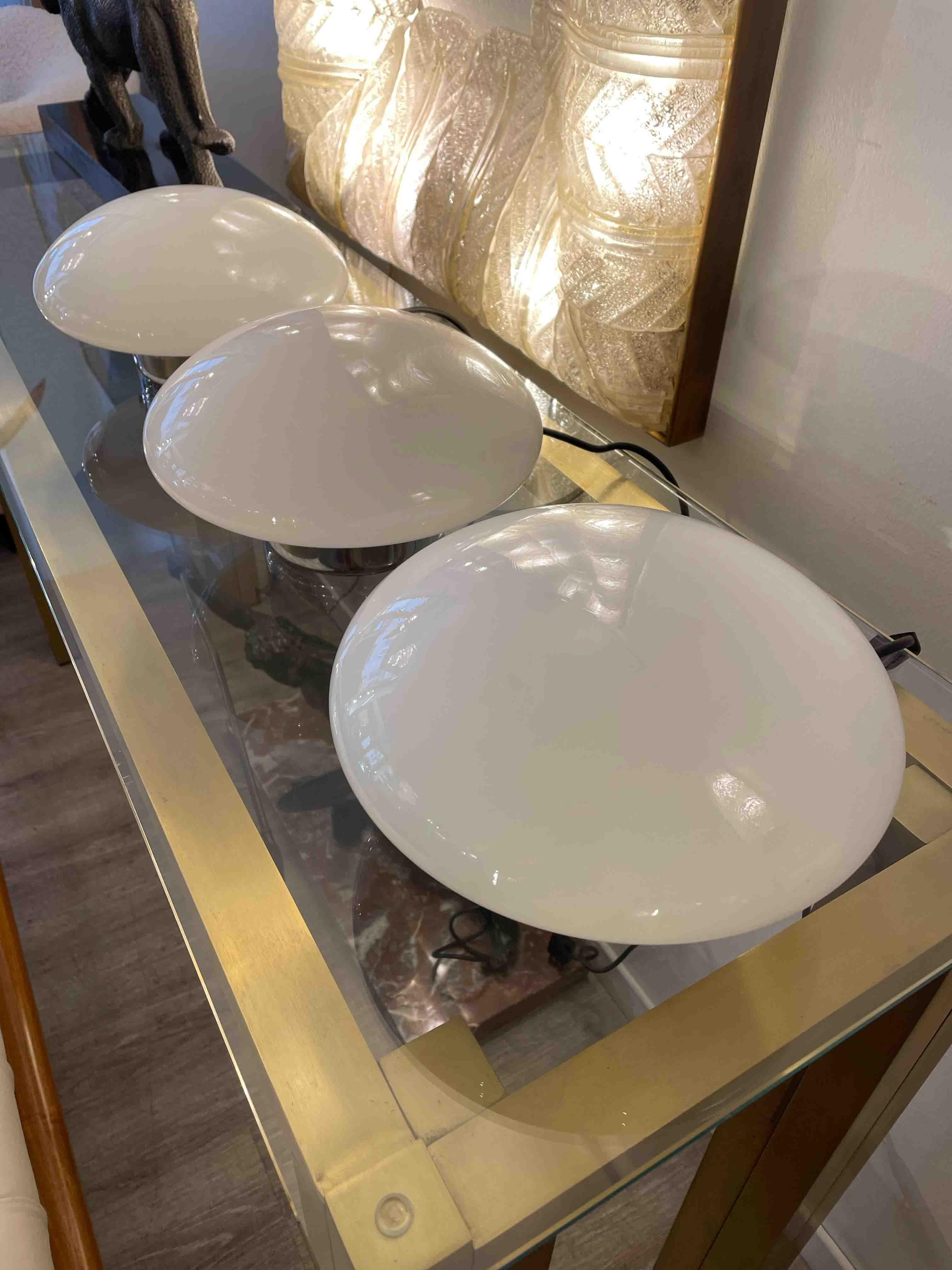 Modern 1973 Sergio Mazza and Giuliana Gramigna Table Lamps, Diameter 25 x H 16cm