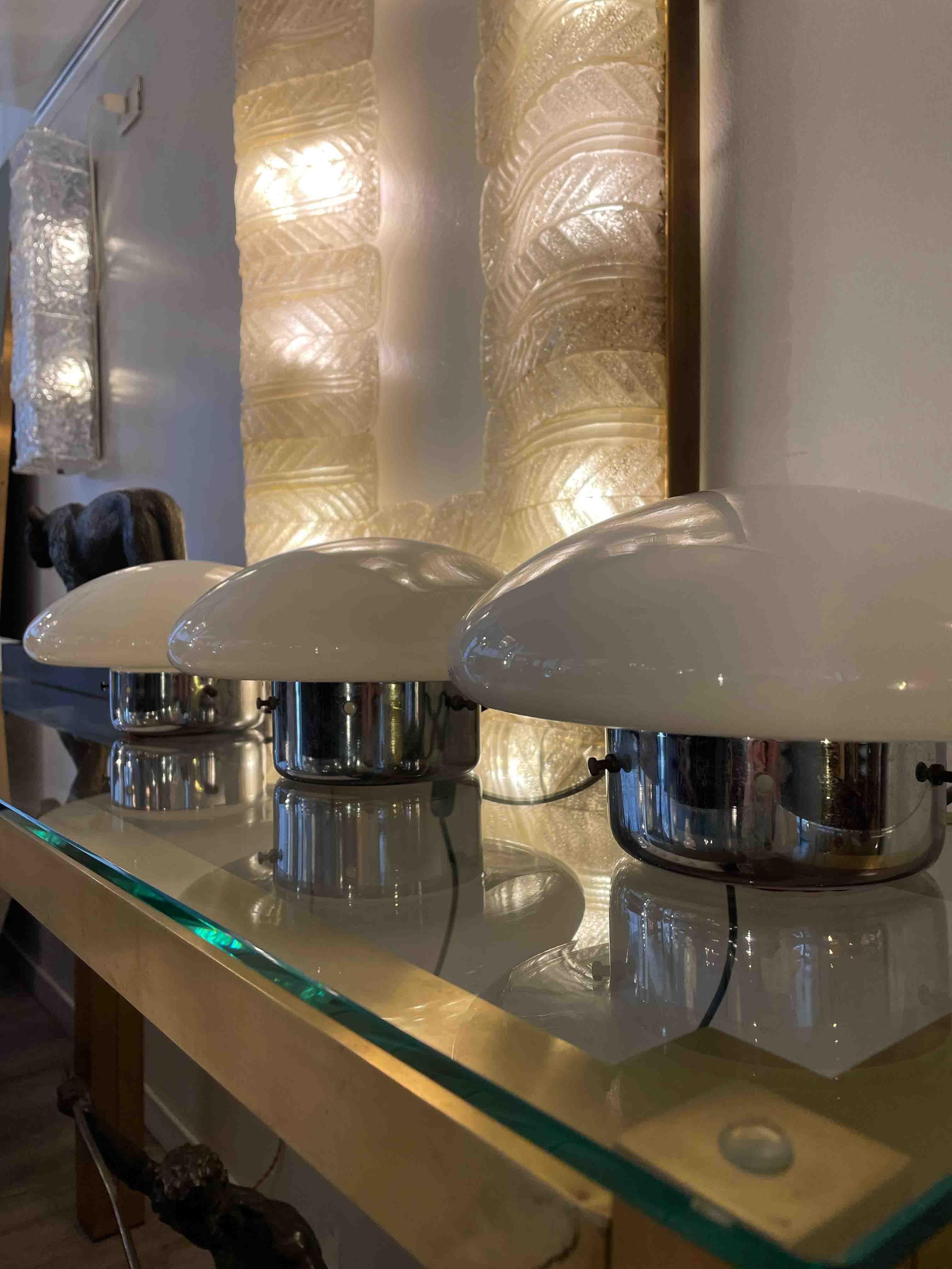 1973 Sergio Mazza and Giuliana Gramigna Table Lamps, Diameter 25 x H 16cm 1