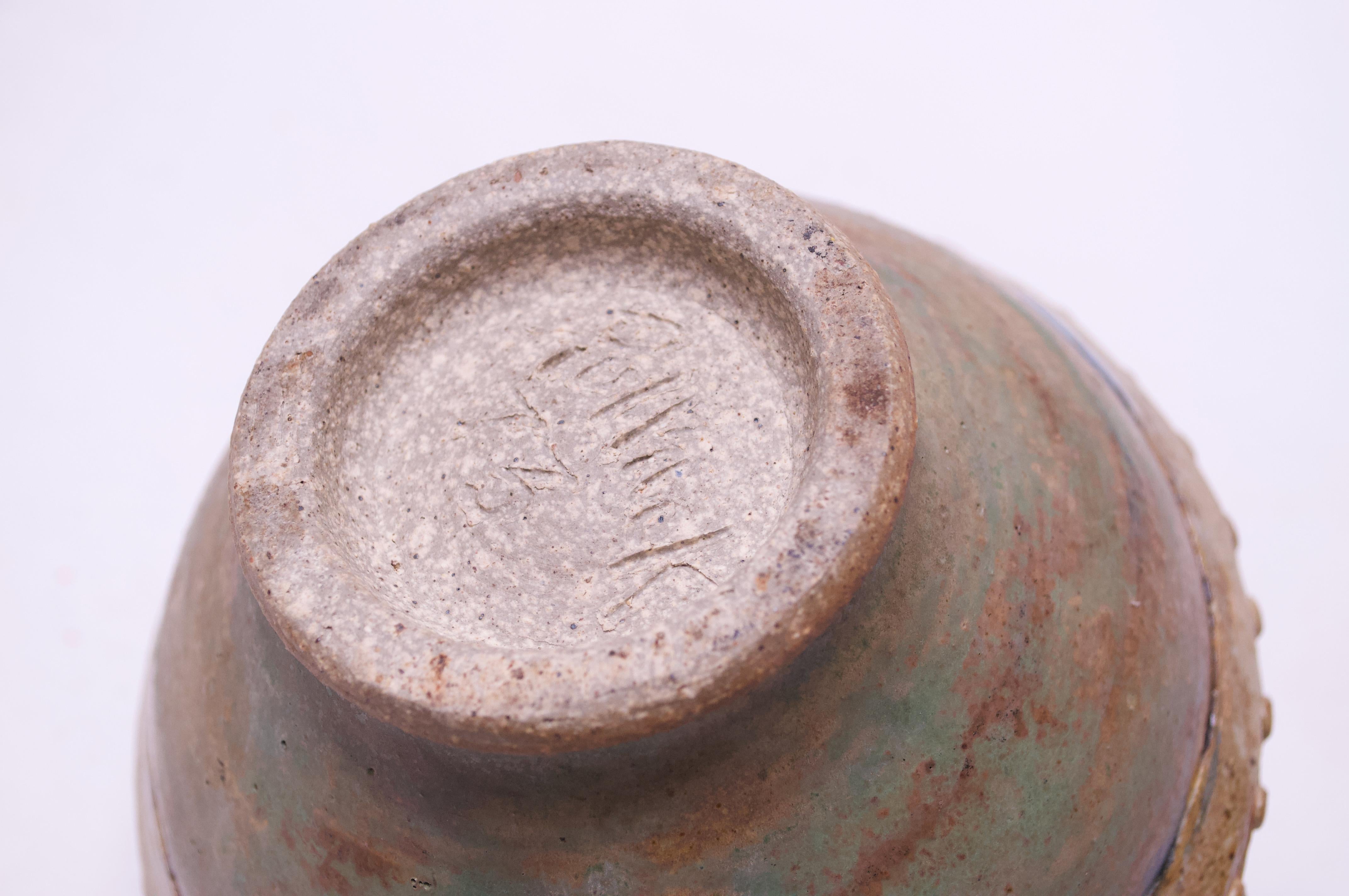 1973 Studio Stoneware Sgraffito Amphora Signed Pollack 4