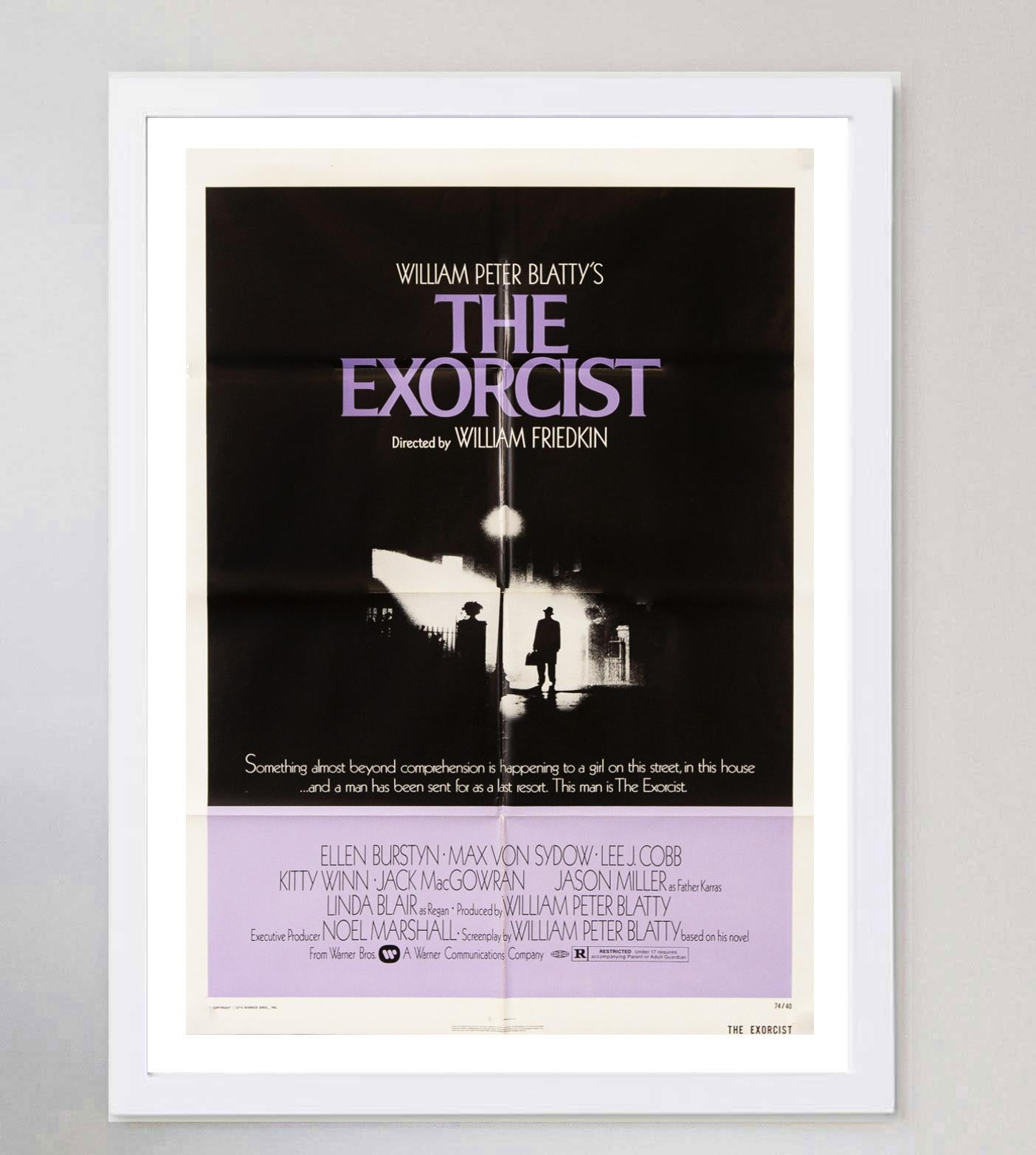 Affiche vintage originale de l'Exorciste, 1973 Bon état - En vente à Winchester, GB