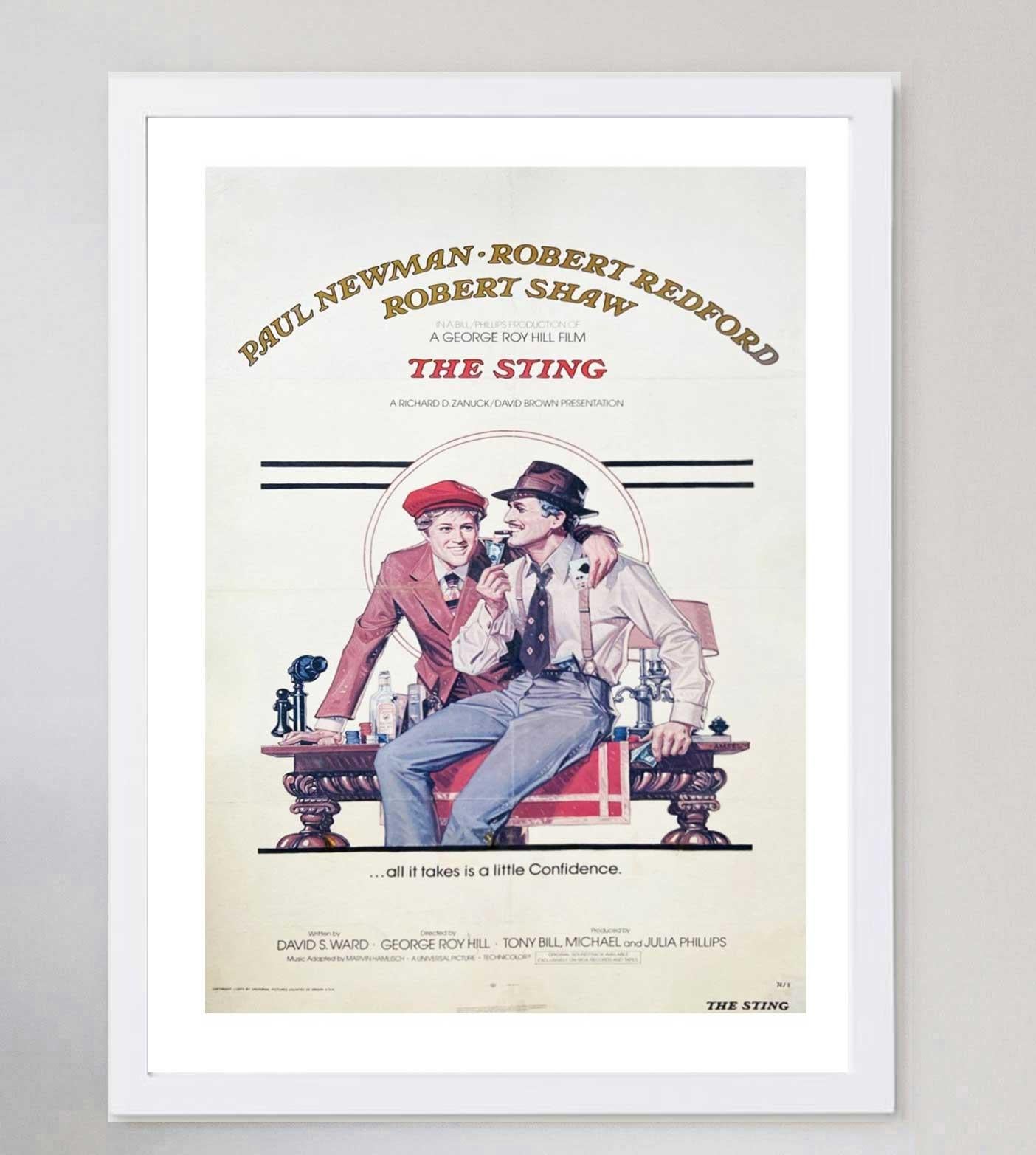 Affiche vintage originale, The Sting, 1973 Bon état - En vente à Winchester, GB