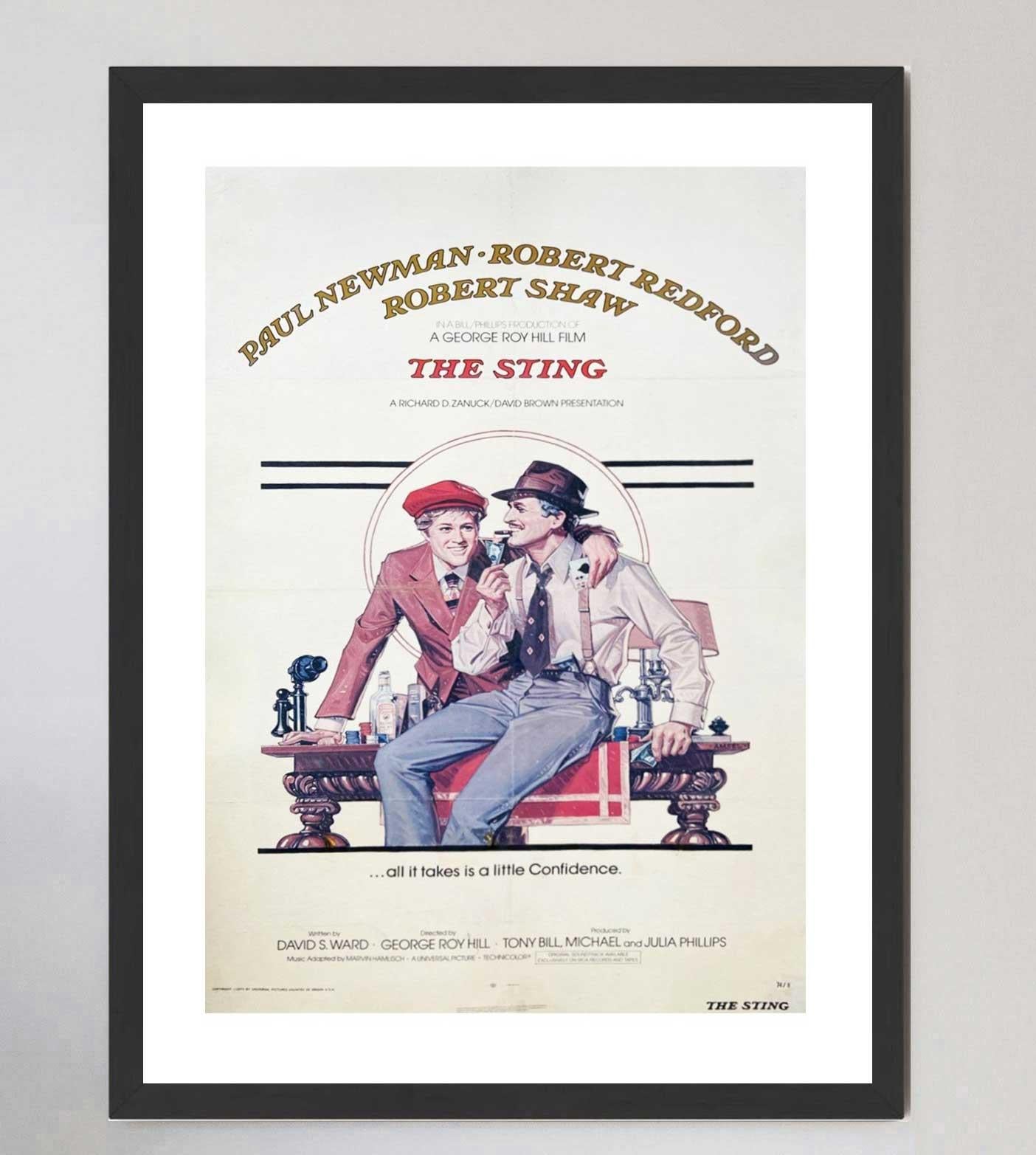 Fin du 20e siècle Affiche vintage originale, The Sting, 1973 en vente