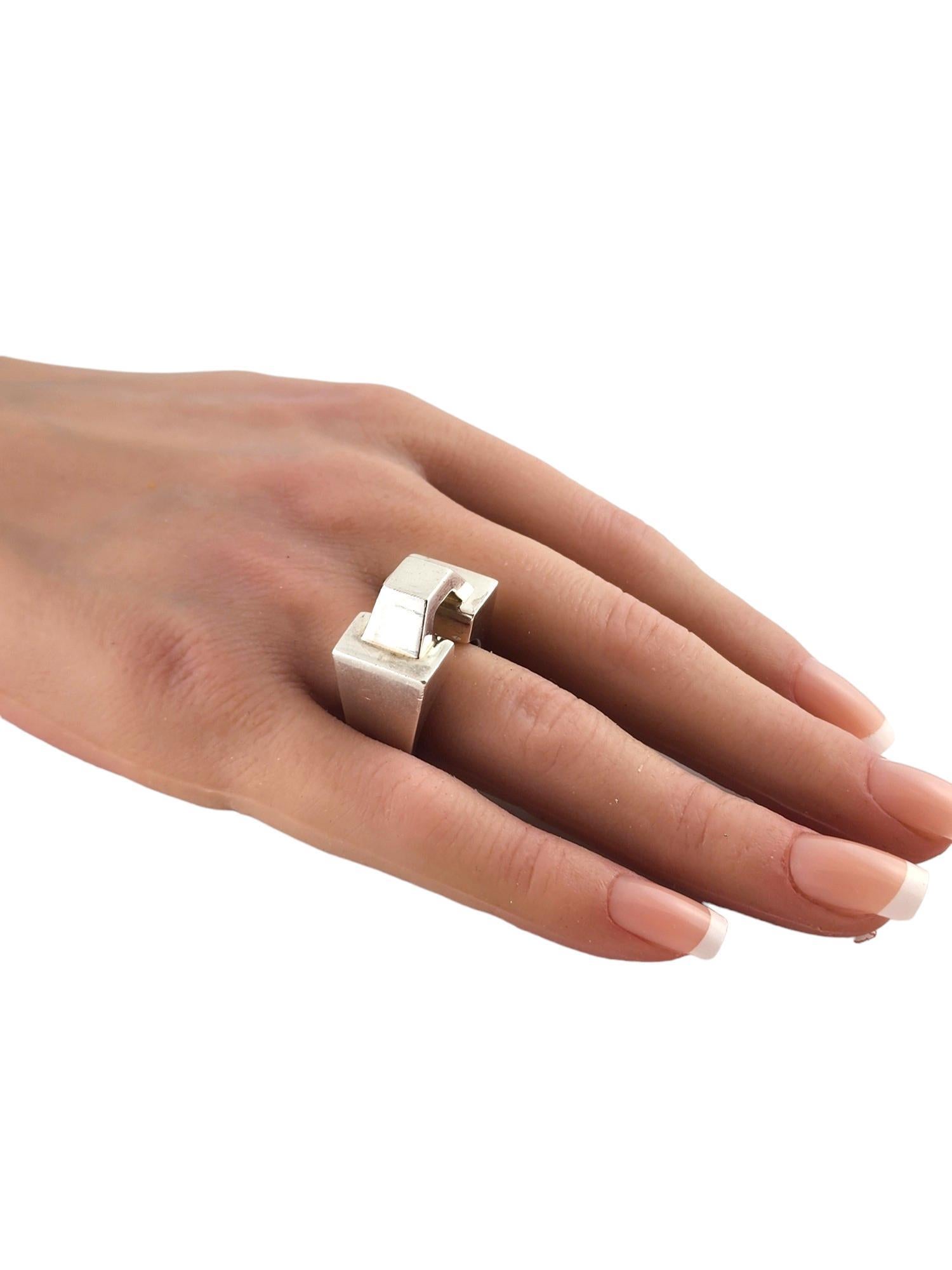 1973 Tiffany & Co Don Berg Sterling Geometric Architectural Ring Size 8.5 #18377 4