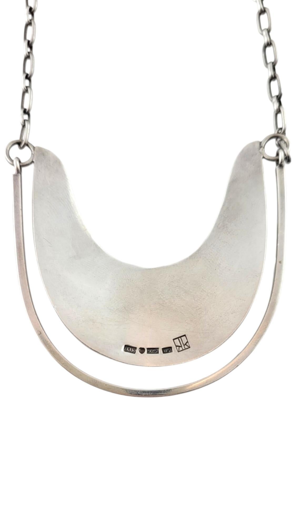 Donna 1973 Urpo Kajander per Kaunis Koro Finlandia Collana modernista in argento #17875 in vendita