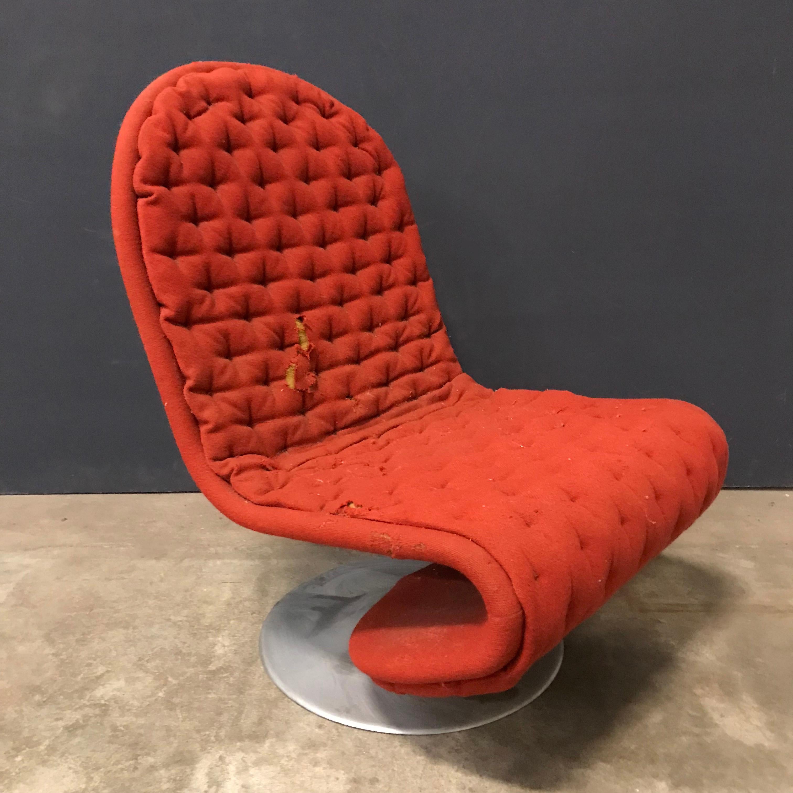 1973 Verner Panton, 1-2-3 Serie Easy Chair in Original First Fabric For Sale 5