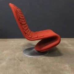 1973 Verner Panton, 1-2-3 Serie Easy Chair mit Original-Erstlingsstoff