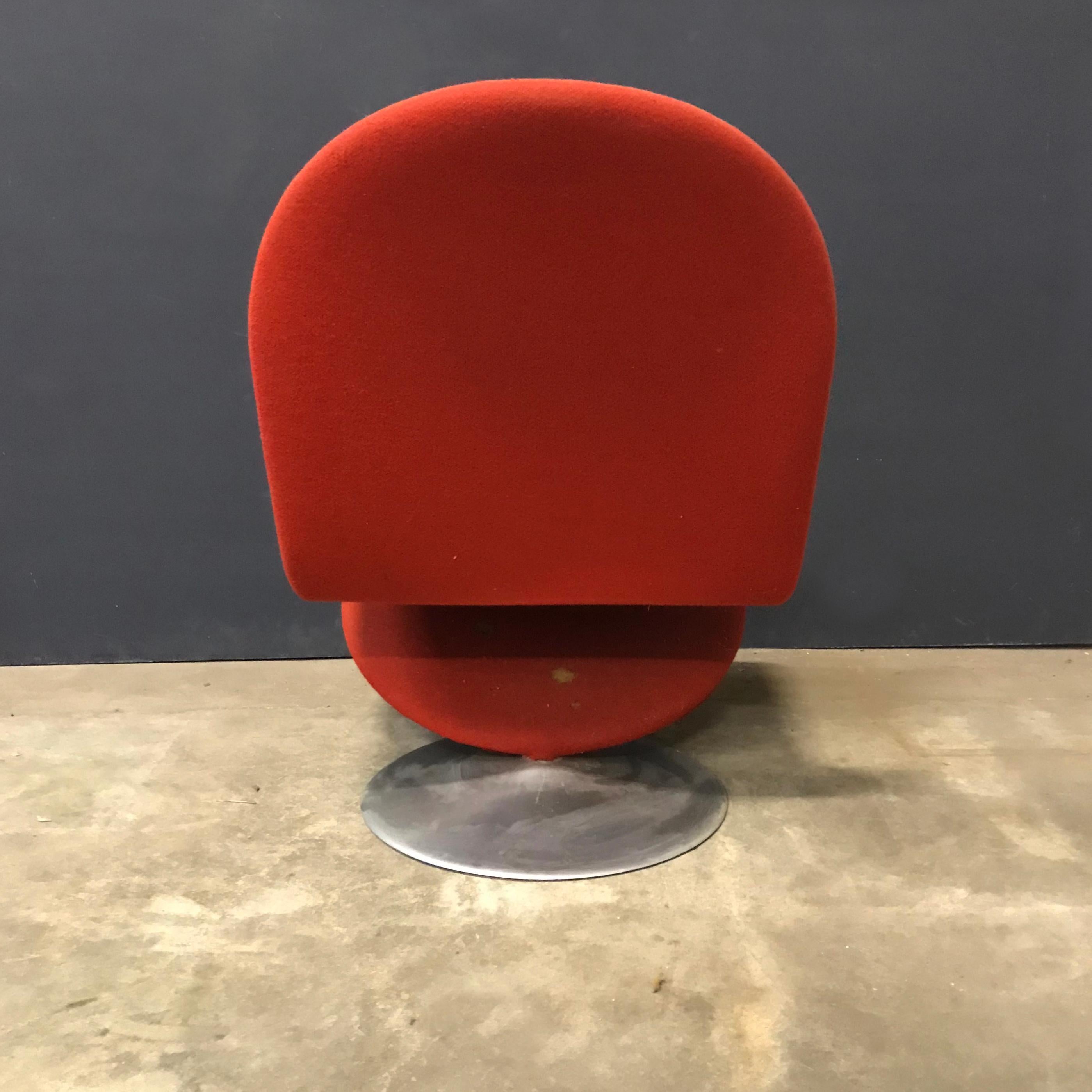 Danish 1973 Verner Panton, 1-2-3 Serie Easy Chair in Original First Fabric For Sale