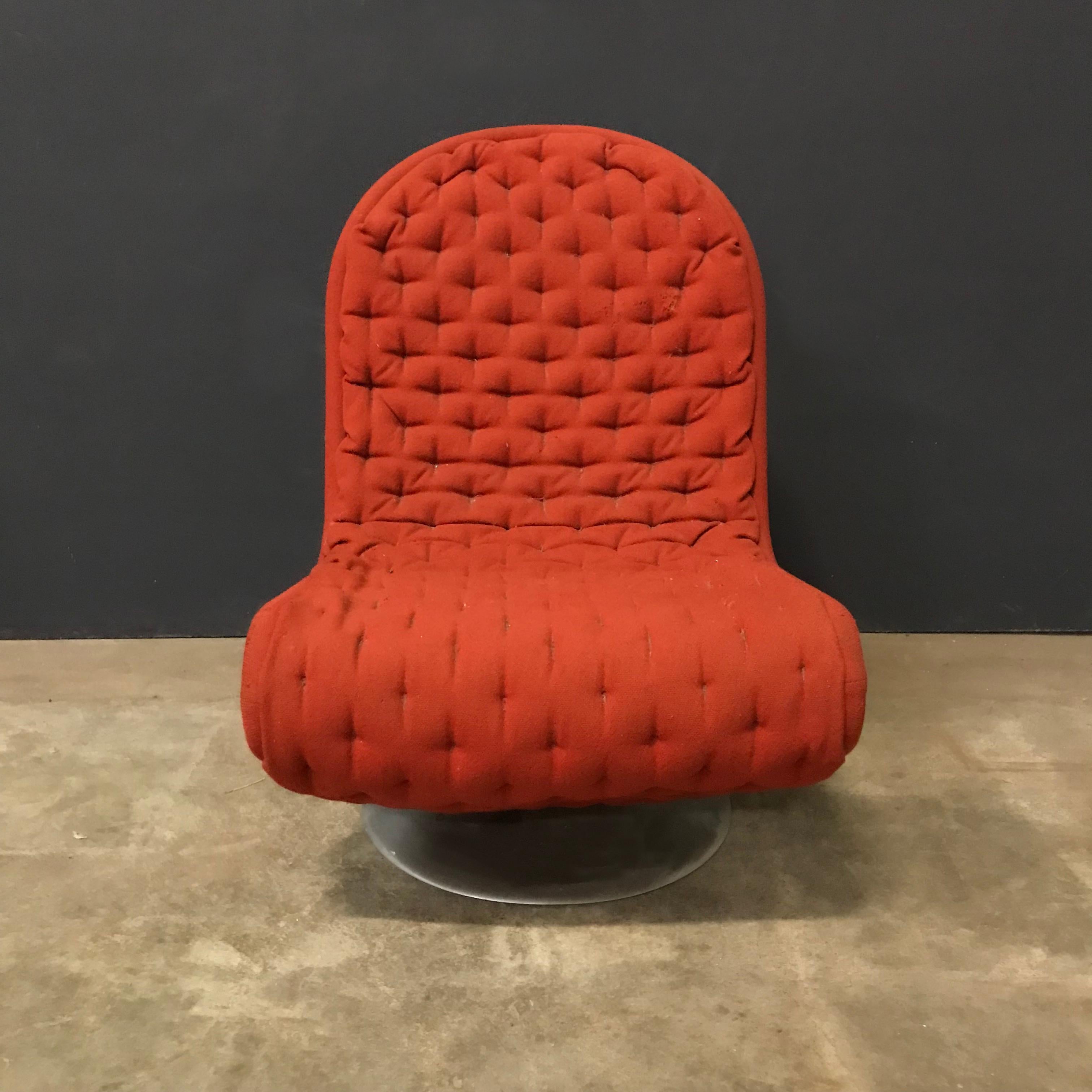 1973 Verner Panton, 1-2-3 Serie Easy Chair in Original First Fabric In Good Condition For Sale In Amsterdam IJMuiden, NL
