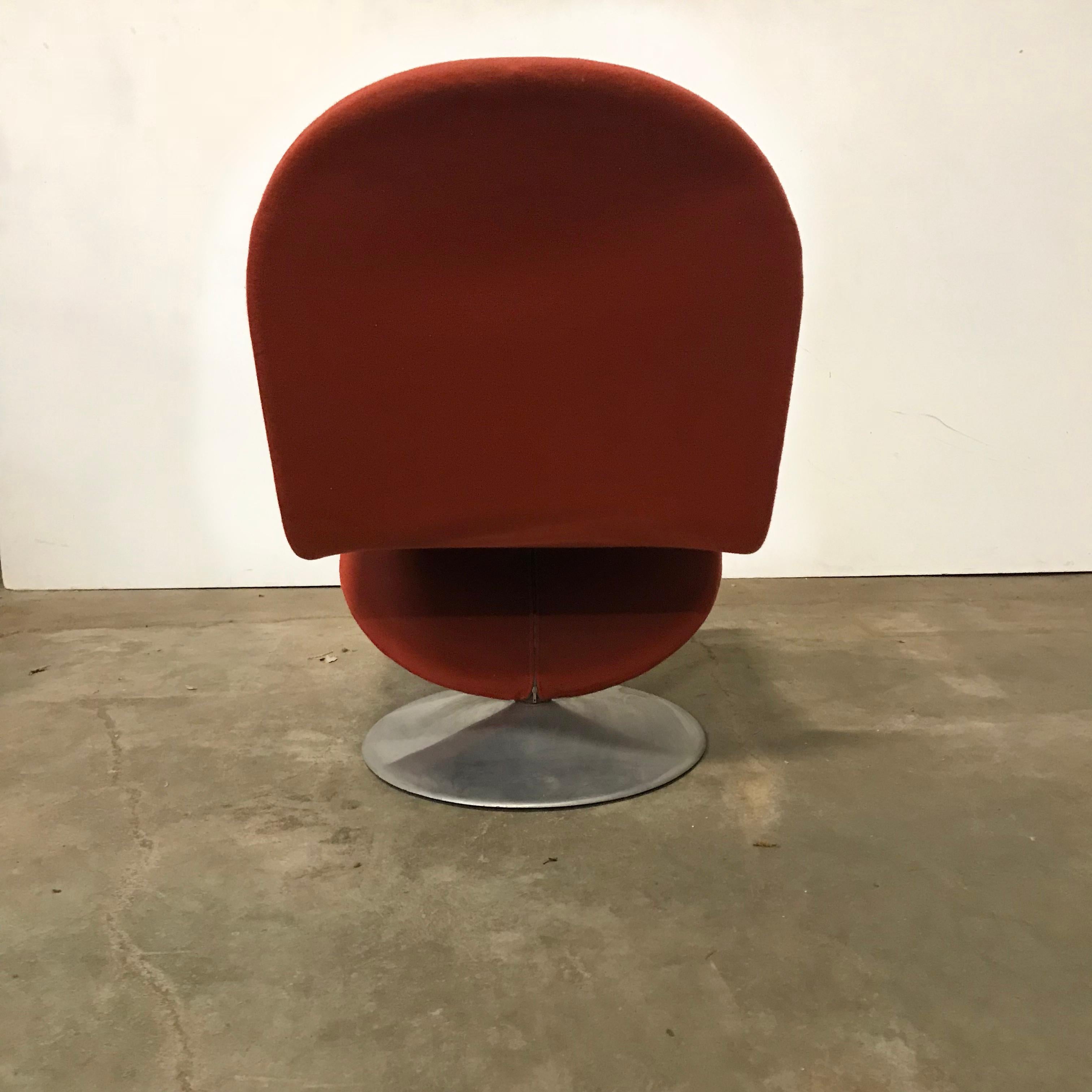 1973, Verner Panton, 1-2-3 Serie Easy Chair in Original First Fabric In Good Condition For Sale In Amsterdam IJMuiden, NL
