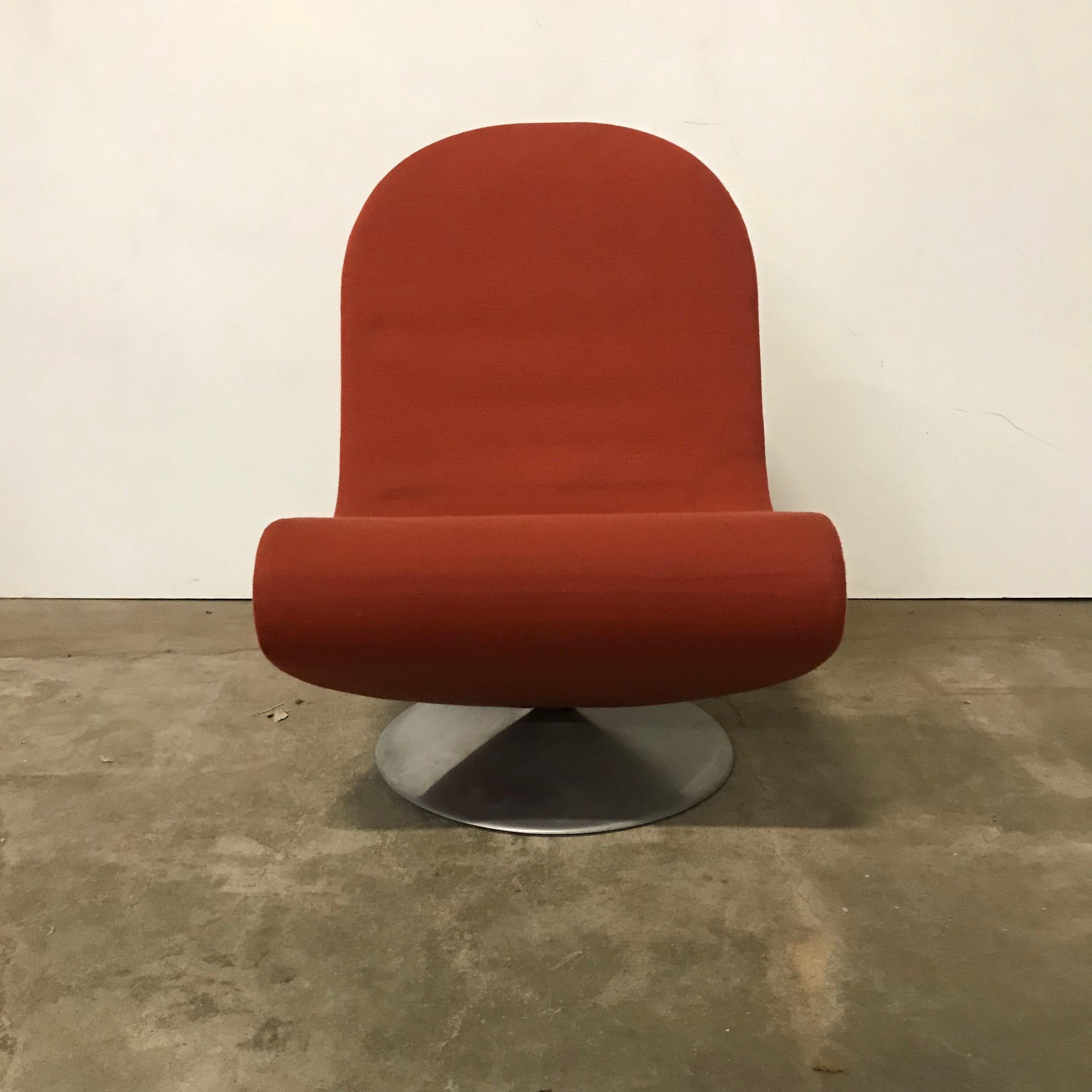 Late 20th Century 1973, Verner Panton, 1-2-3 Serie Easy Chair in Original First Fabric For Sale