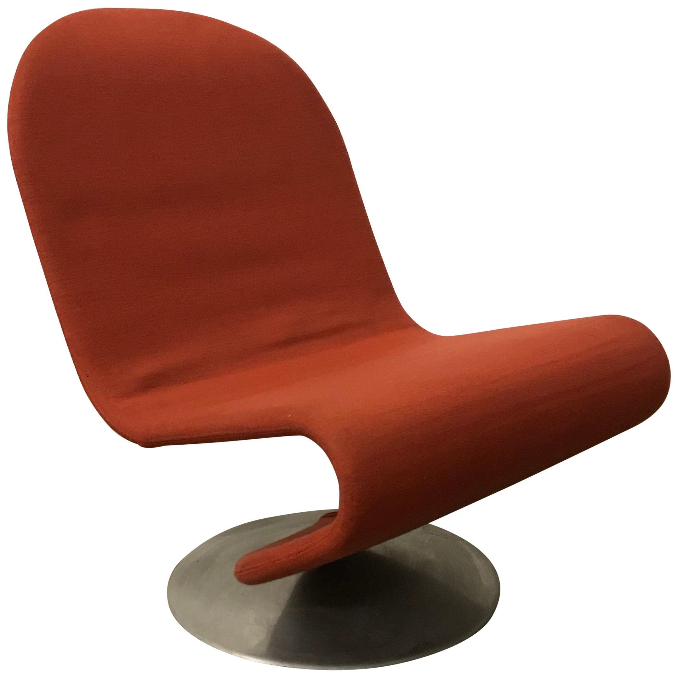 1973, Verner Panton, 1-2-3 Serie Easy Chair in Original First Fabric