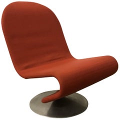 Vintage 1973, Verner Panton, 1-2-3 Serie Easy Chair in Original First Fabric