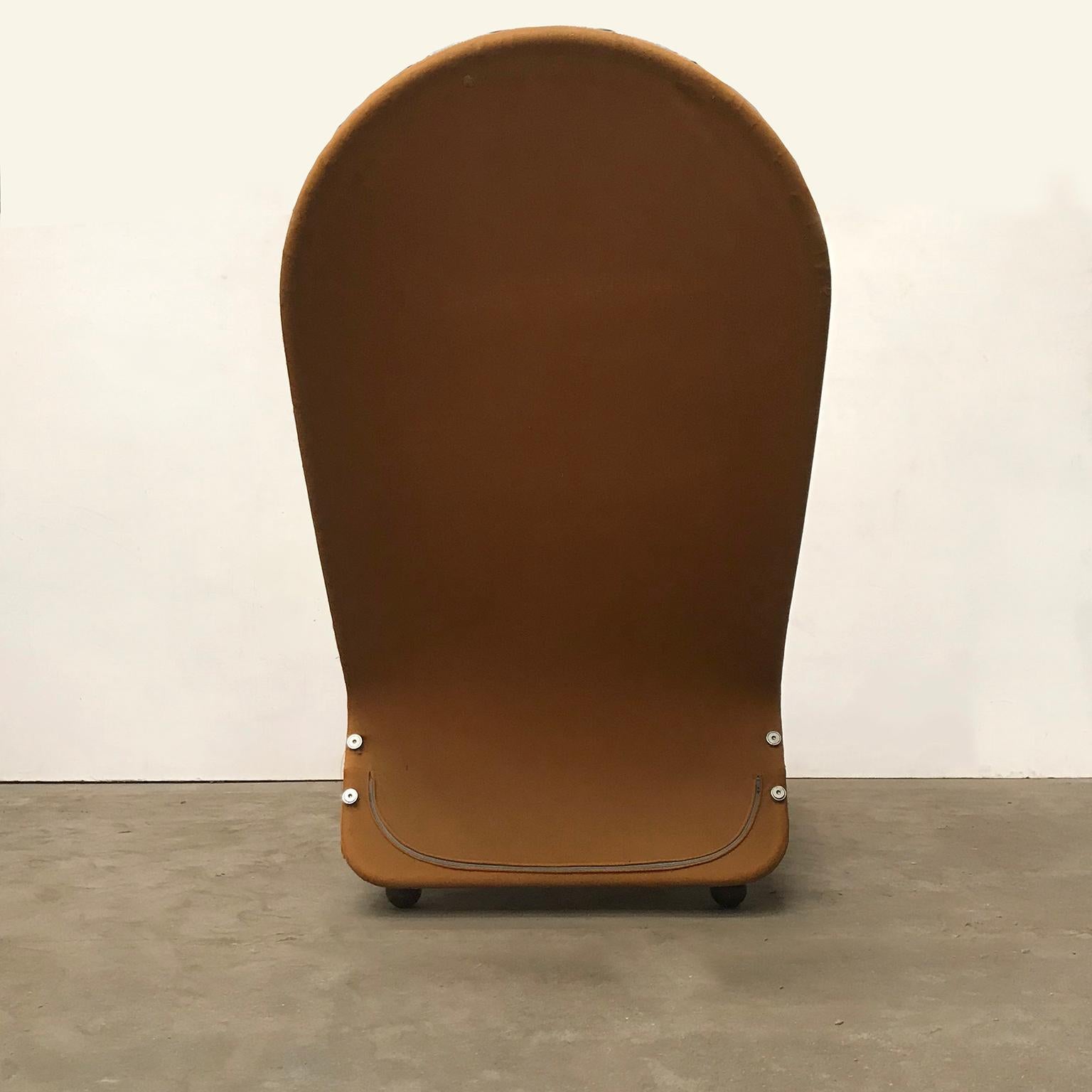 Mid-Century Modern Chaise longue rare en tissu ocre, Verner Panton pour Rosenthal, série 1-2-3, 1973 en vente