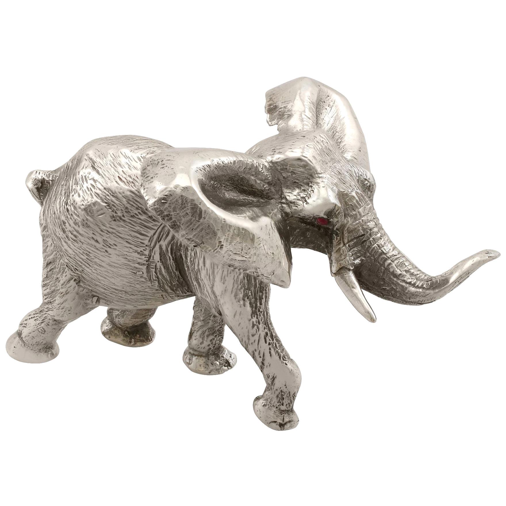 1973 Vintage Sterling Silver Model Elephant