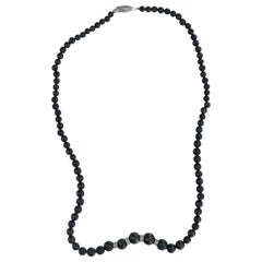 197.34 Carat White and Black Diamond Necklace