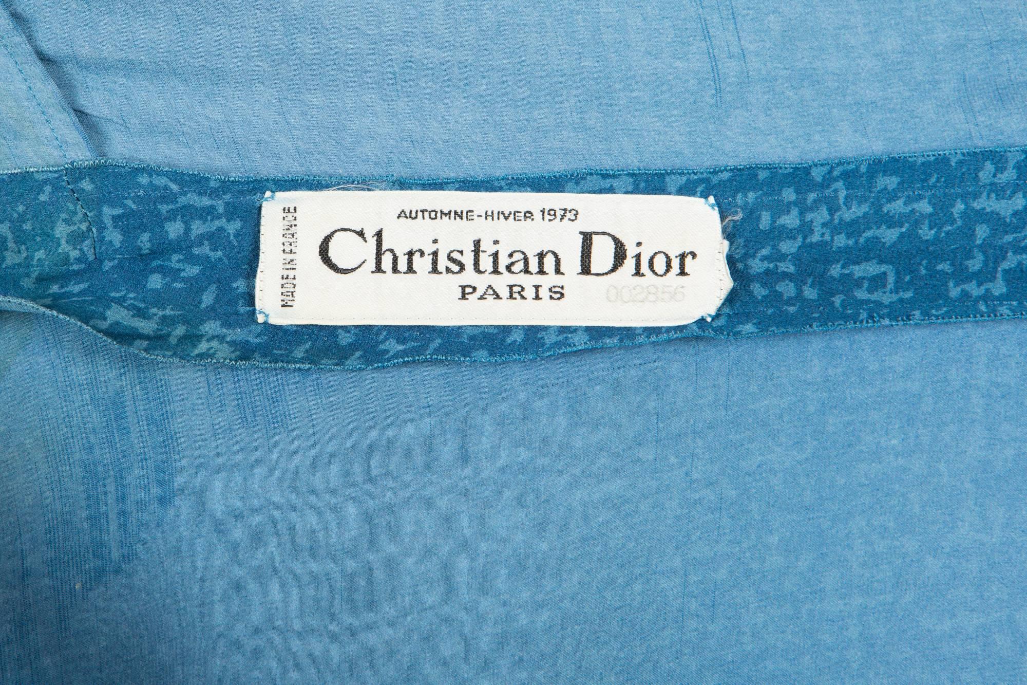 1973s Christian Dior by Marc Bohan Haute Couture Numbered Blue Suit 1