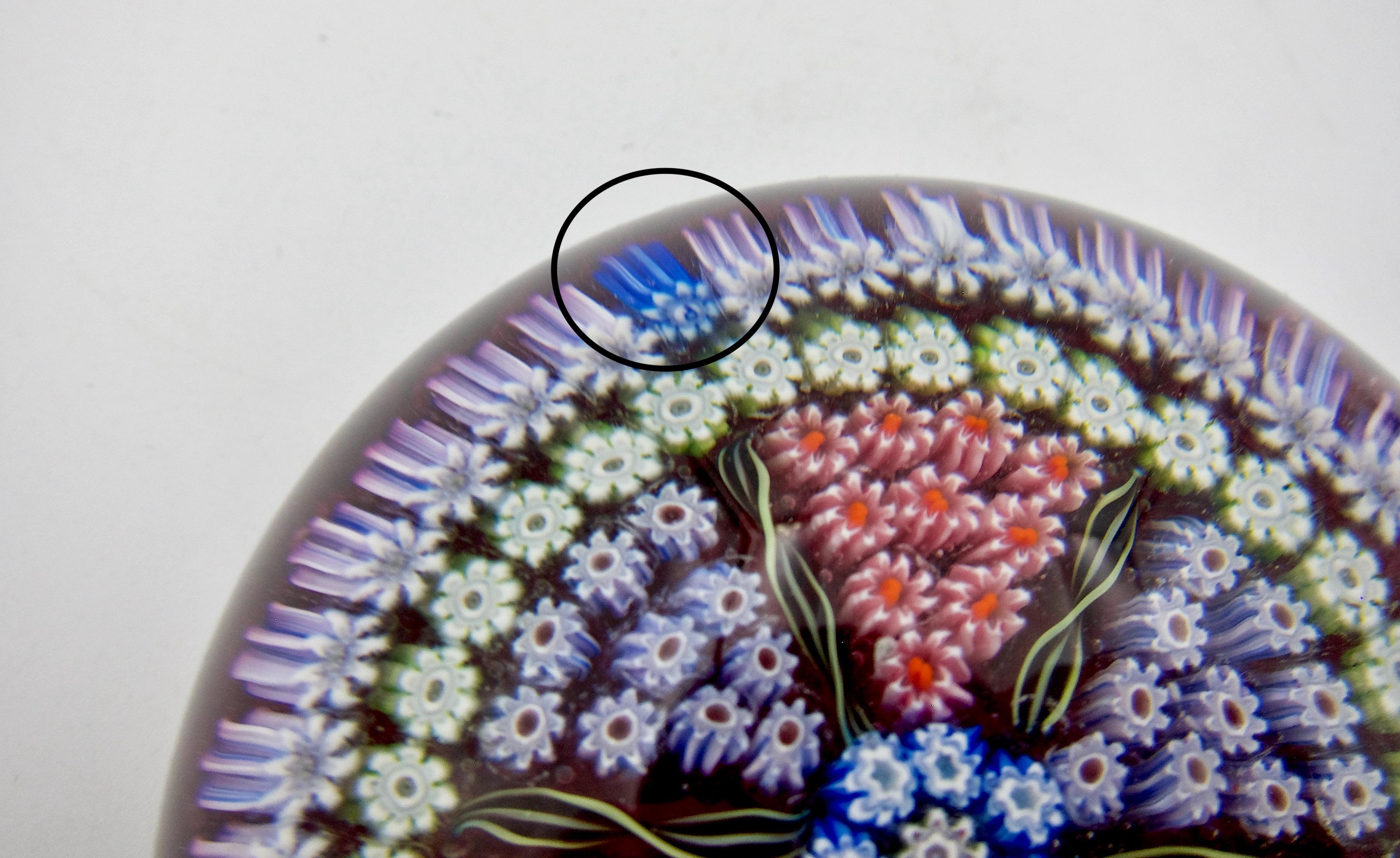 Modern 1974-1975 Perthshire Millefiori Art Glass LE Paperweight PP25