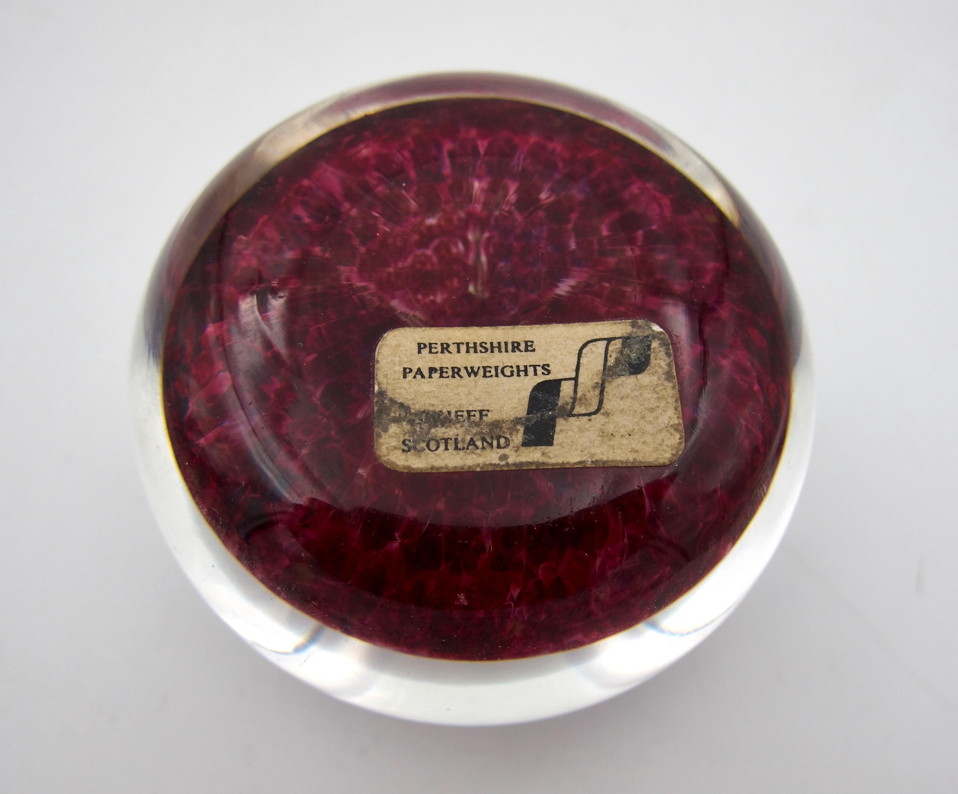 Hand-Crafted 1974-1975 Perthshire Millefiori Art Glass LE Paperweight PP25